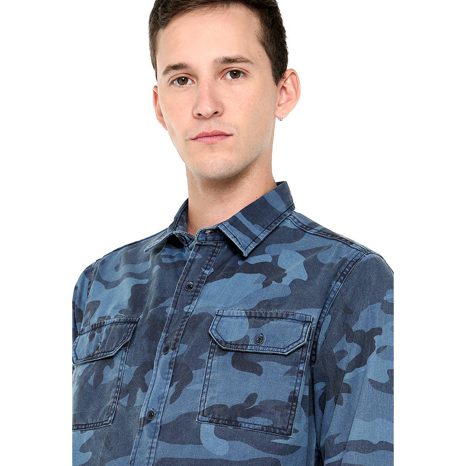 Camisa Azul Camuflaje by Rewind