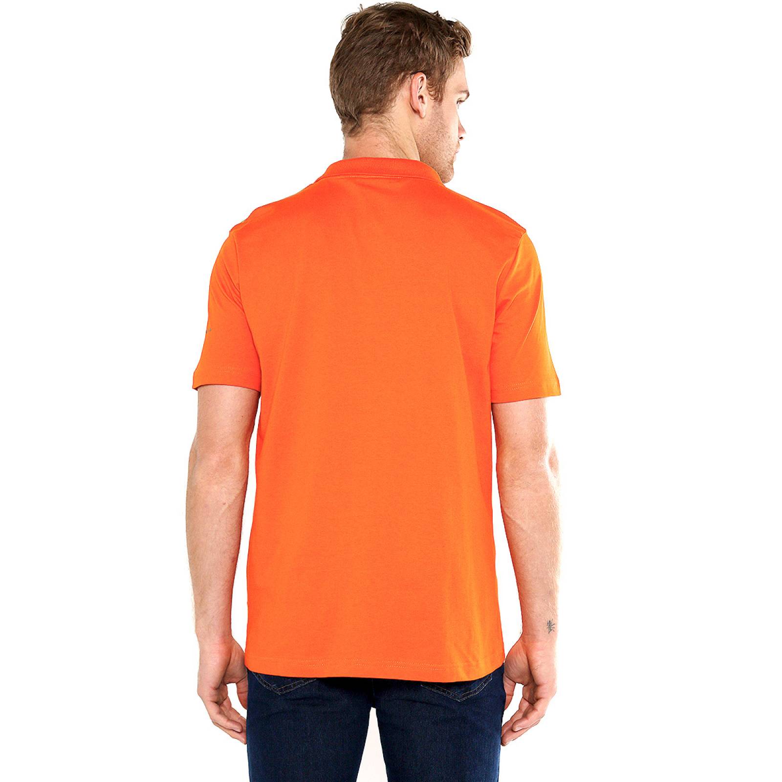 playera polo naranja