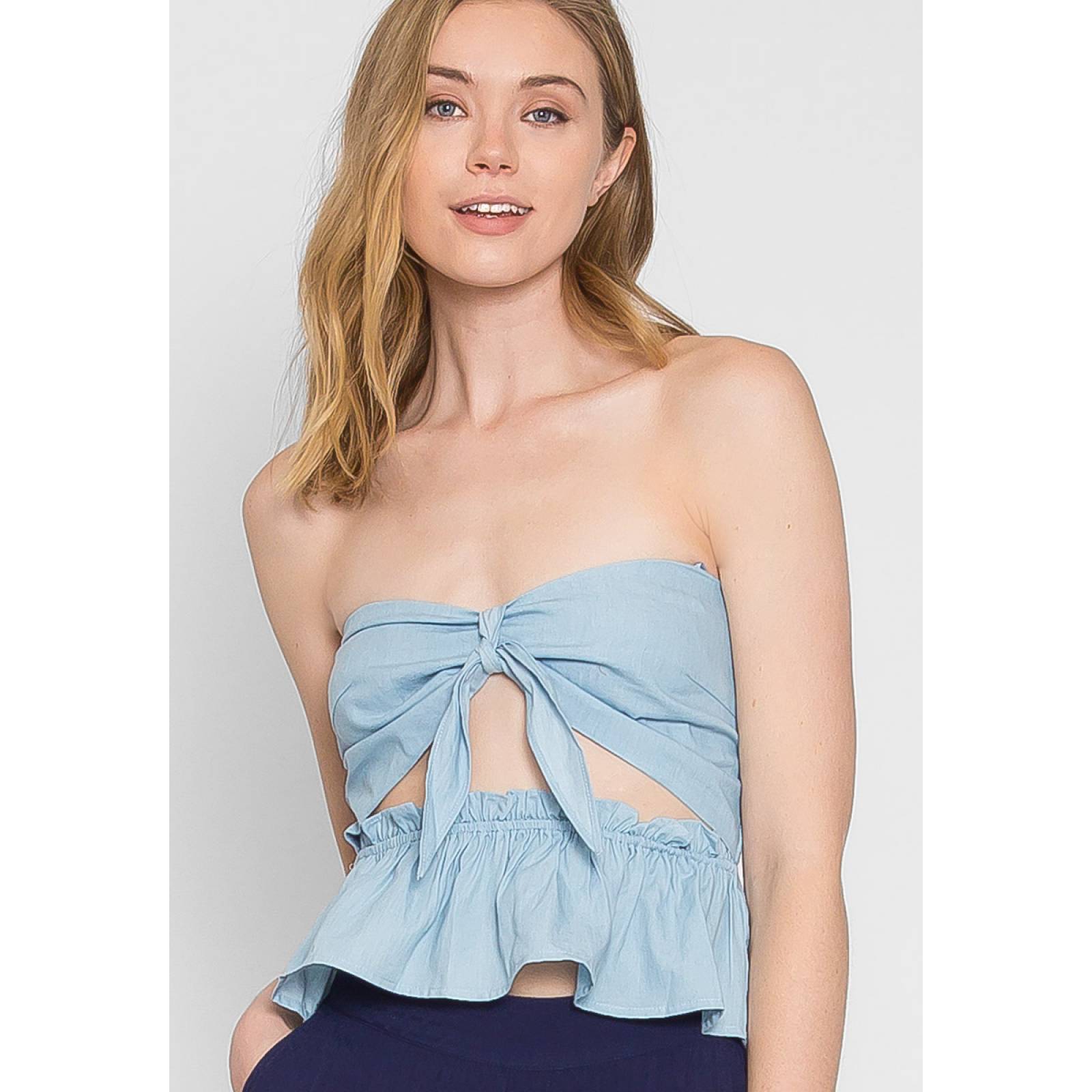blusa strapless