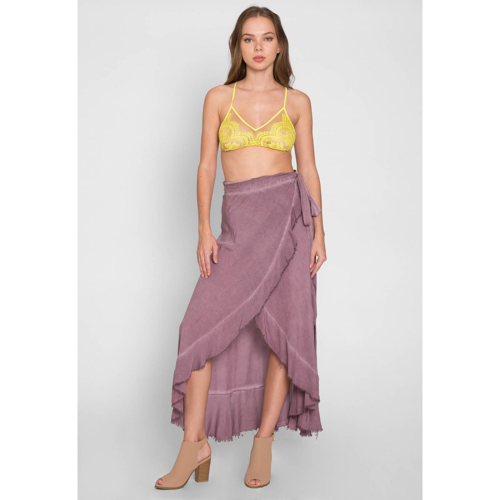 Bralette de encaje color amarillo