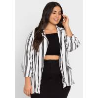 Blazer Plus Size A Rayas