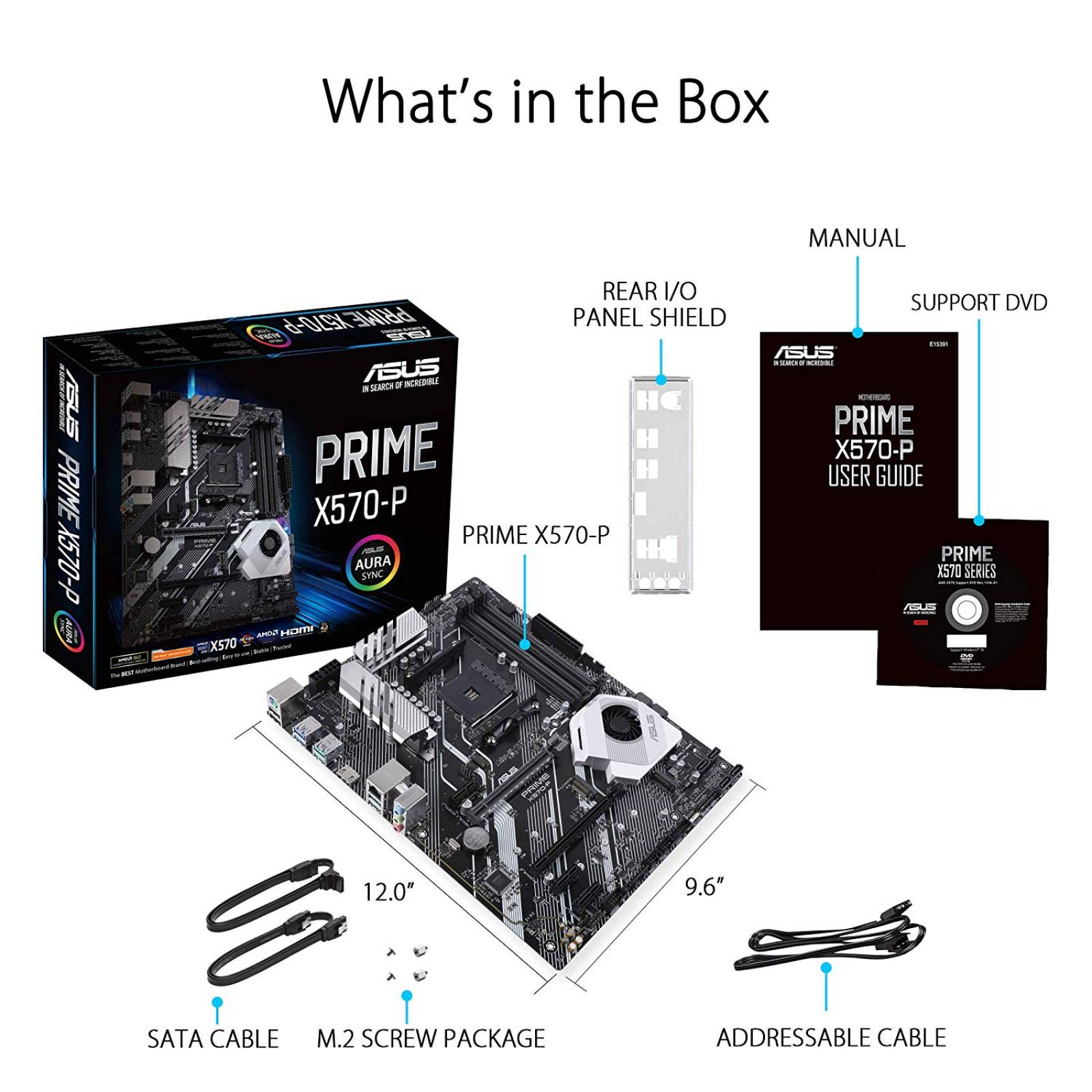 Tarjeta Madre Asus Prime X570-P AM4 DDR4 ATX HDMI