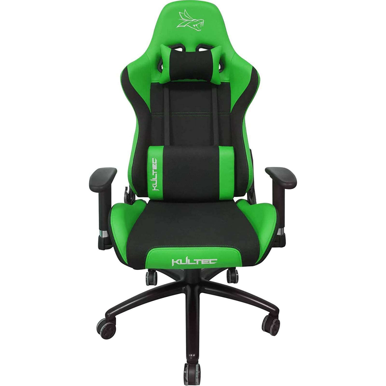 Kultec Silla Gamer Serie X, hasta 150kg Negro/Verde KLTX-413