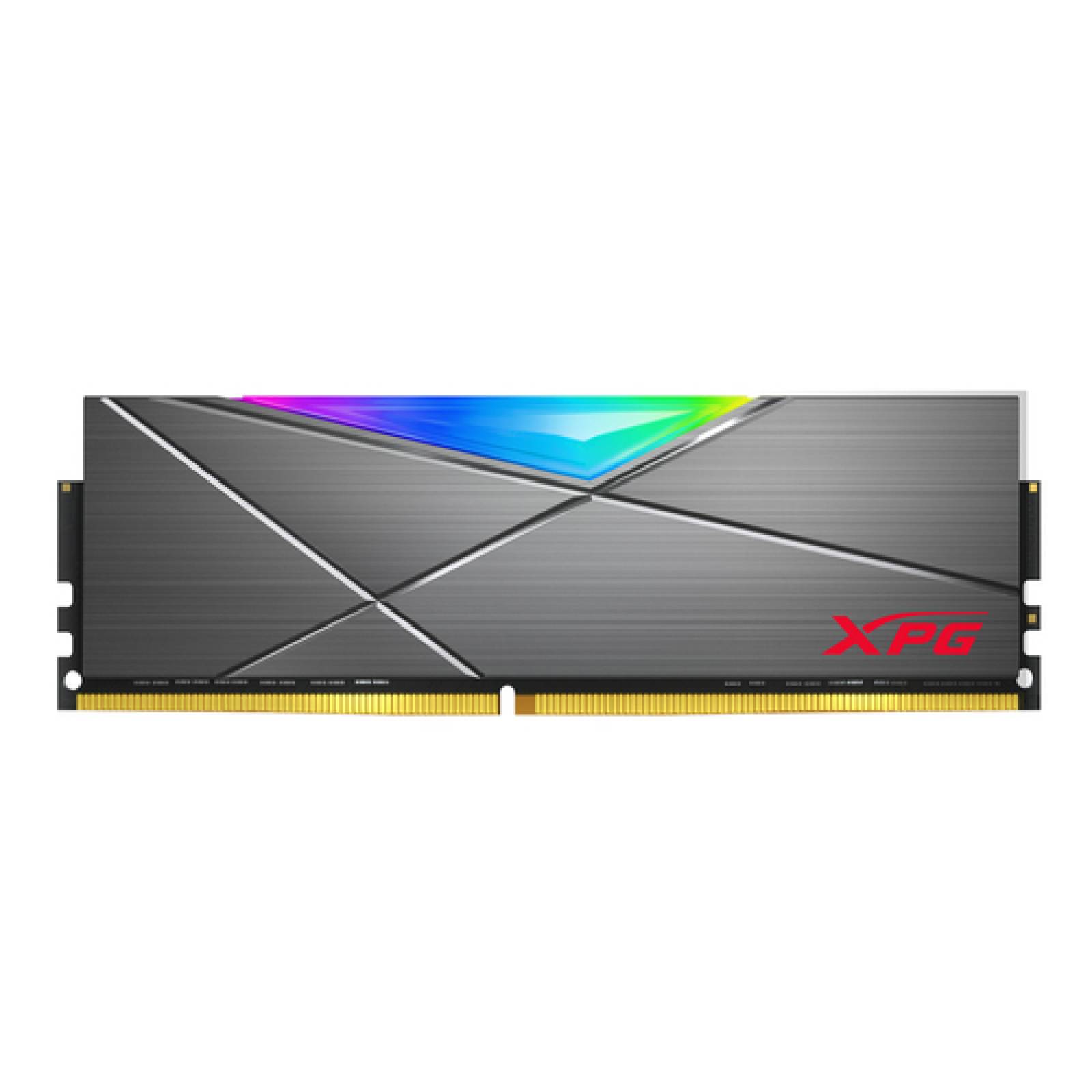 MEMORIA RAM ADATA D50 DDR4 8GB 3200 TITANIO RGB AX4U32008G16A-ST50.