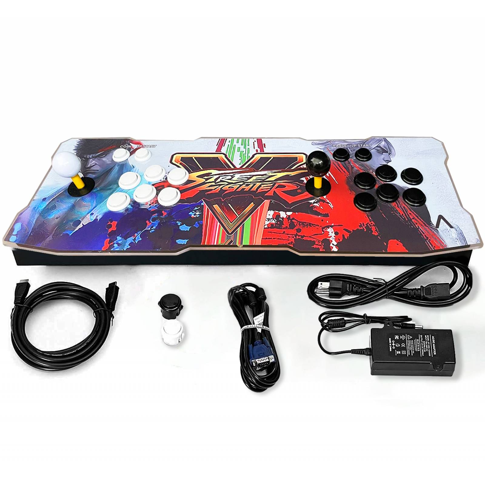CONSOLA TABLERO STREET FIGHTER AION CON 4000 JUEGOS ARCADE MULTIJUGADOR CONEXION HDMI VGA 6M DE GARANTIA