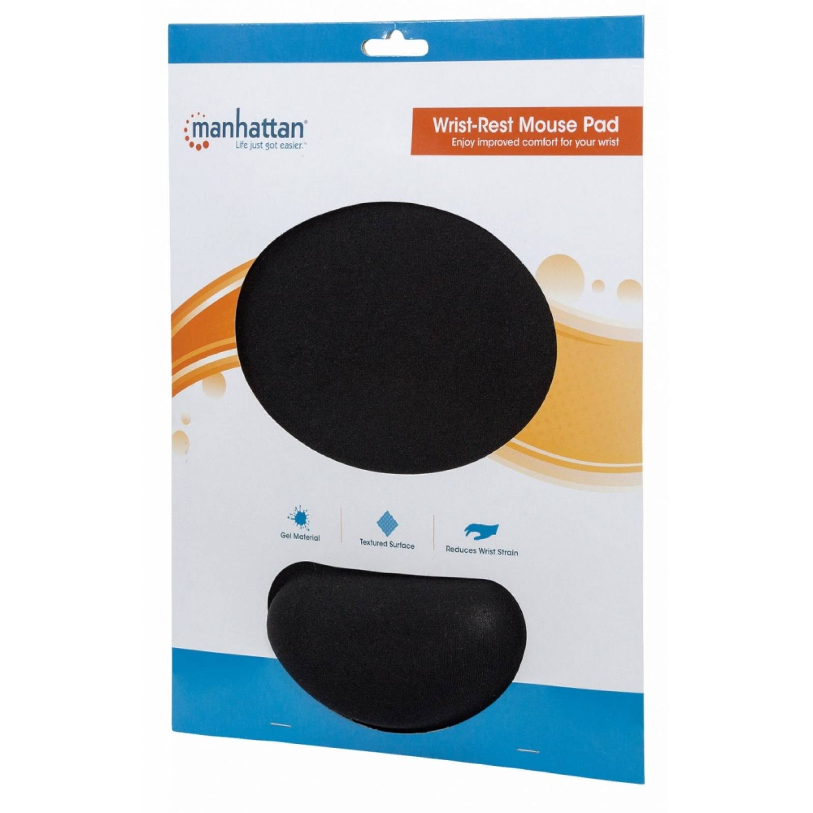MOUSEPAD MANHATTAN DESCANSA MUÑECAS DE GEL NEGRO 434362