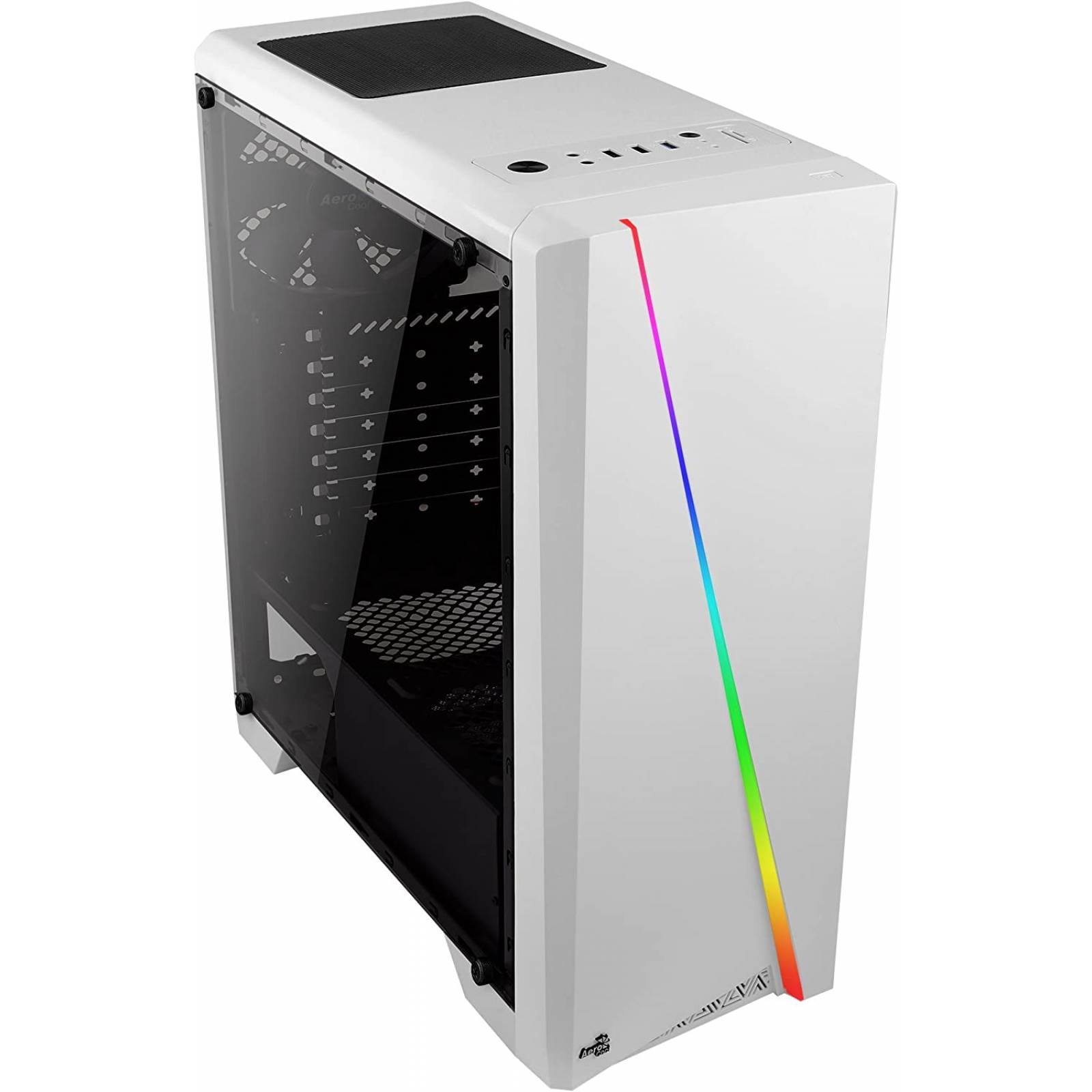 GABINETE AEROCOOL CYLON BLANCO RGB ATX S/FUENTE ACRILICO CYLON/W
