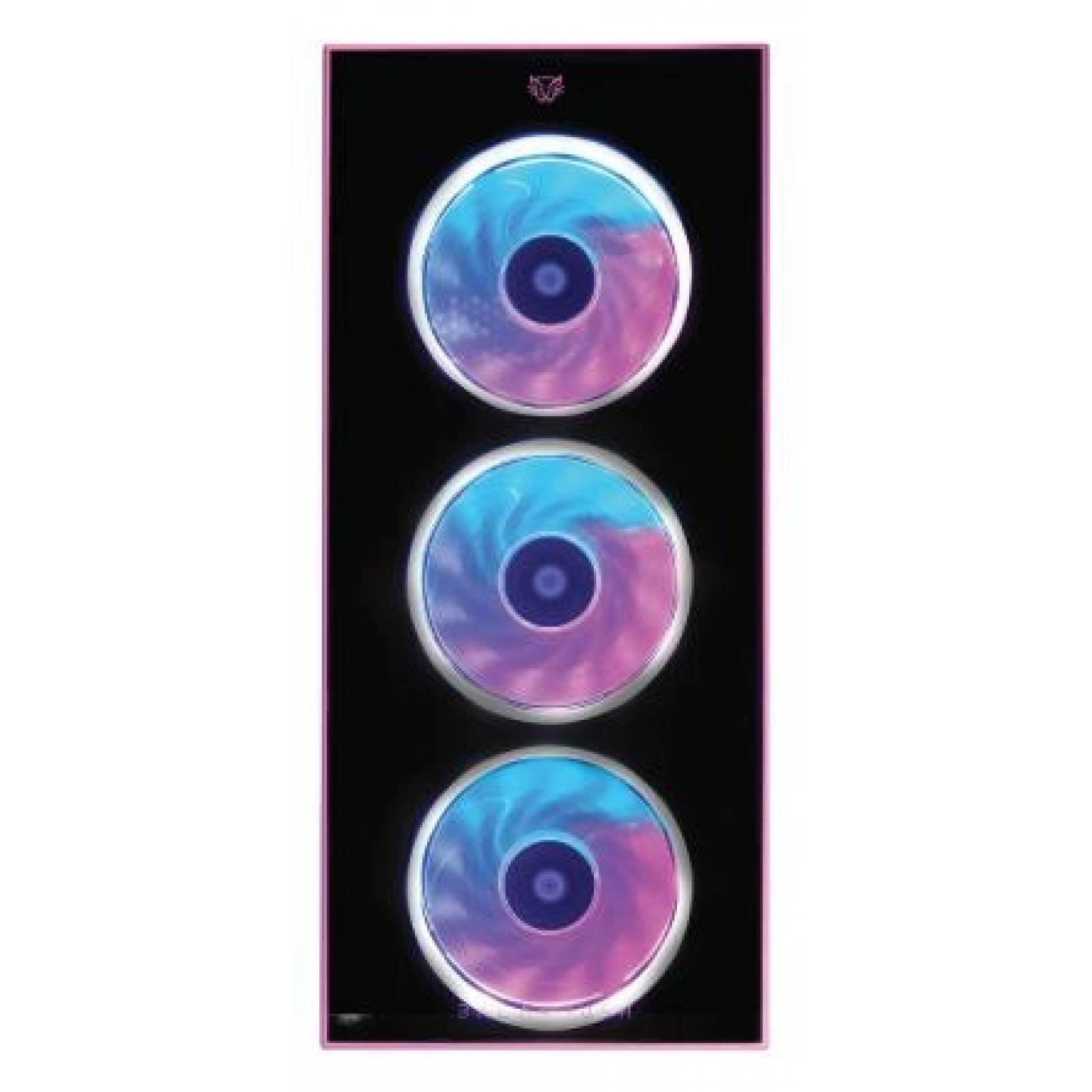 GABINETE BALAM RUSH DRAGONFLY ROSA RGB ATX S/FUENTE CRISTAL BR-932806