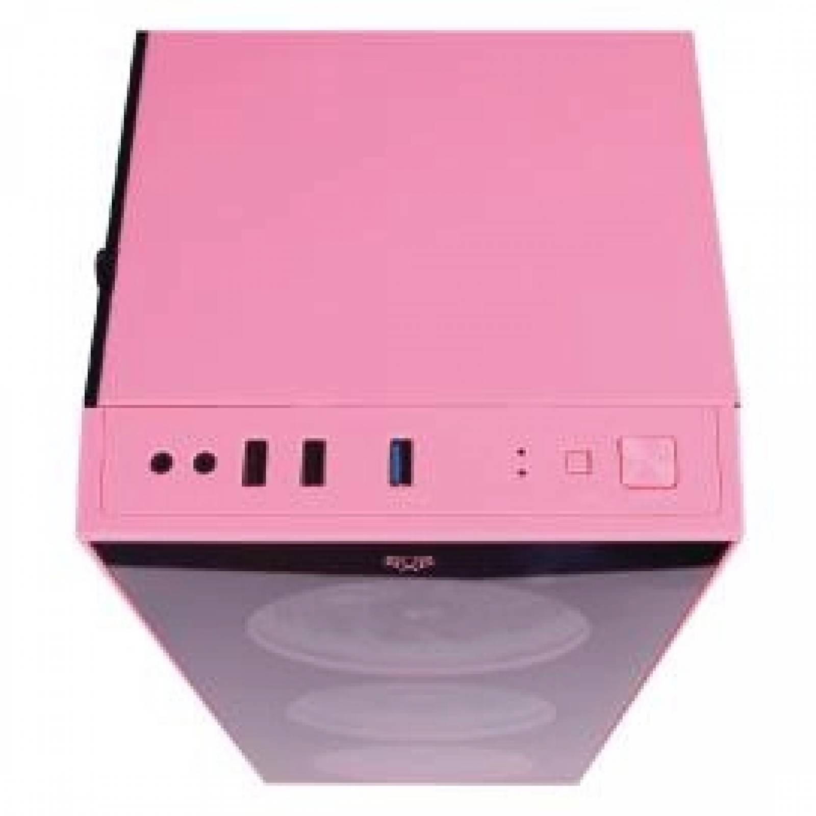 GABINETE BALAM RUSH DRAGONFLY ROSA RGB ATX S/FUENTE CRISTAL BR-932806