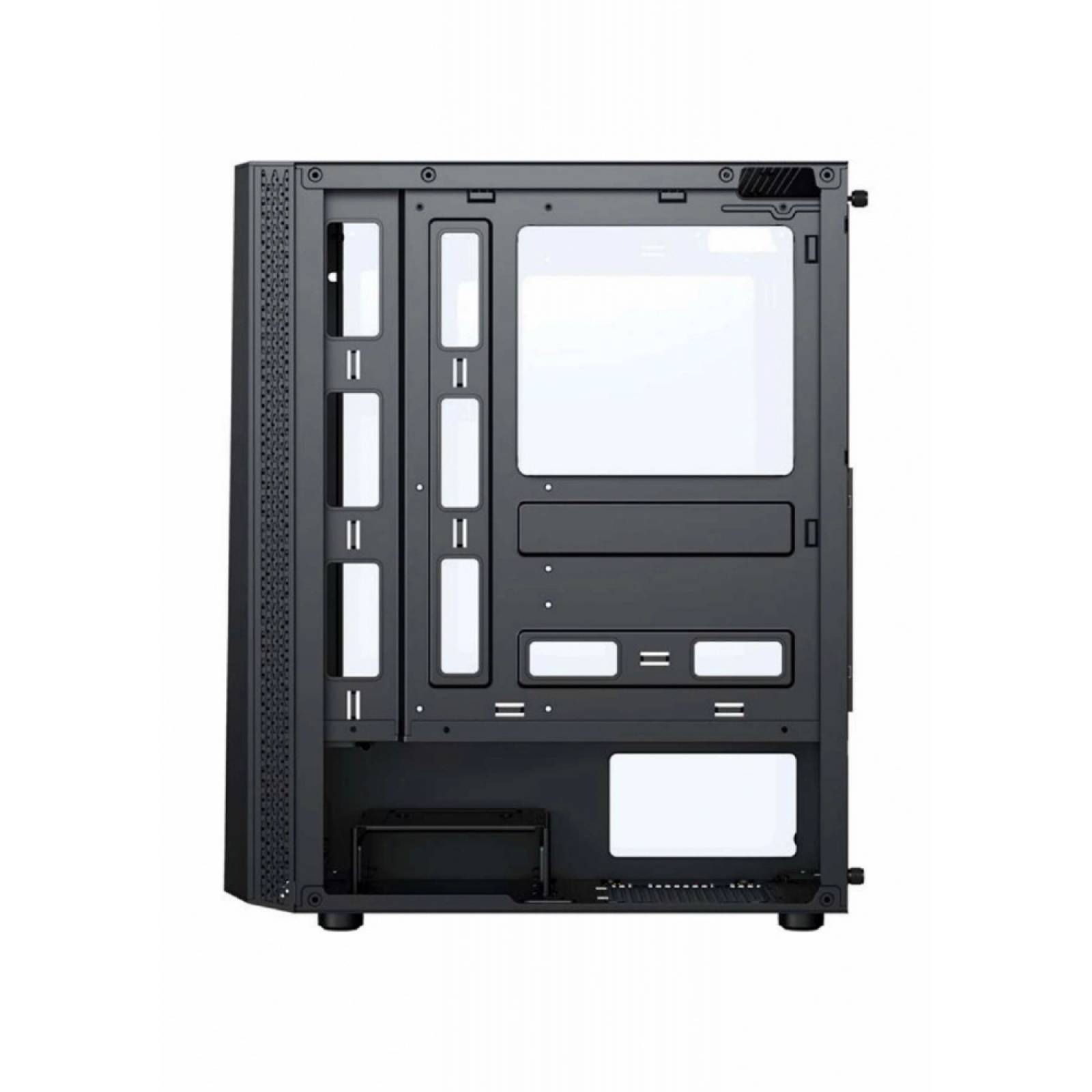 GABINETE YAGUARET CREEPY MATX RGB C/TEMPLADO NEGRO CGCREEPYYGT