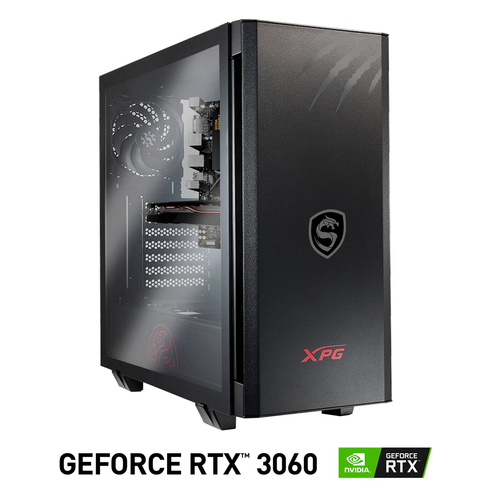 CPU Grizzly XPG Nvidia Geforce RTX 3060 Ryzen 7 Pro 4750G 4.4 Ghz Ram 16Gb Ssd 480Gb + Hdd 1Tb Wi-Fi