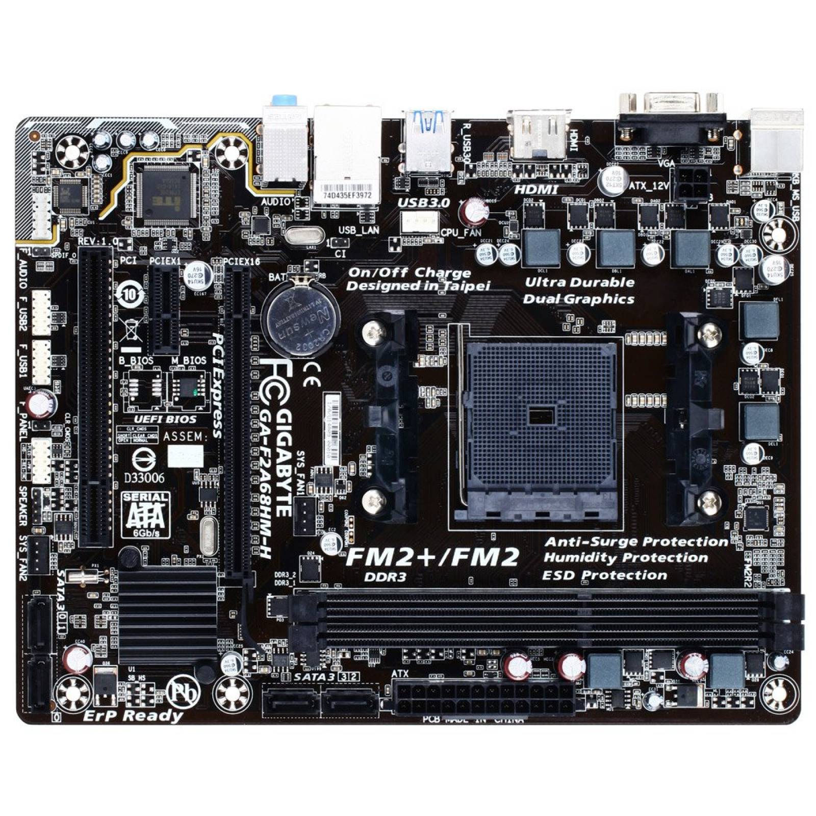 Tarjeta Madre Gigabyte Fm2 Ga-f2a68hm-h Vga Hdmi Ddr3