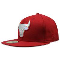 Gorra New Era 59 Fifty Nba Bulls Iridescent Rojo