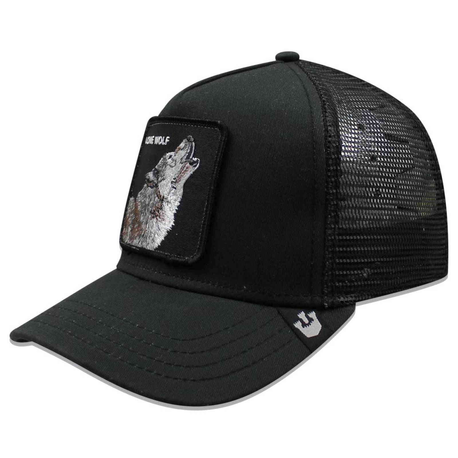 Gorra Goorin Bros Trucker Moon Lover Lobo 1010556 Negro 