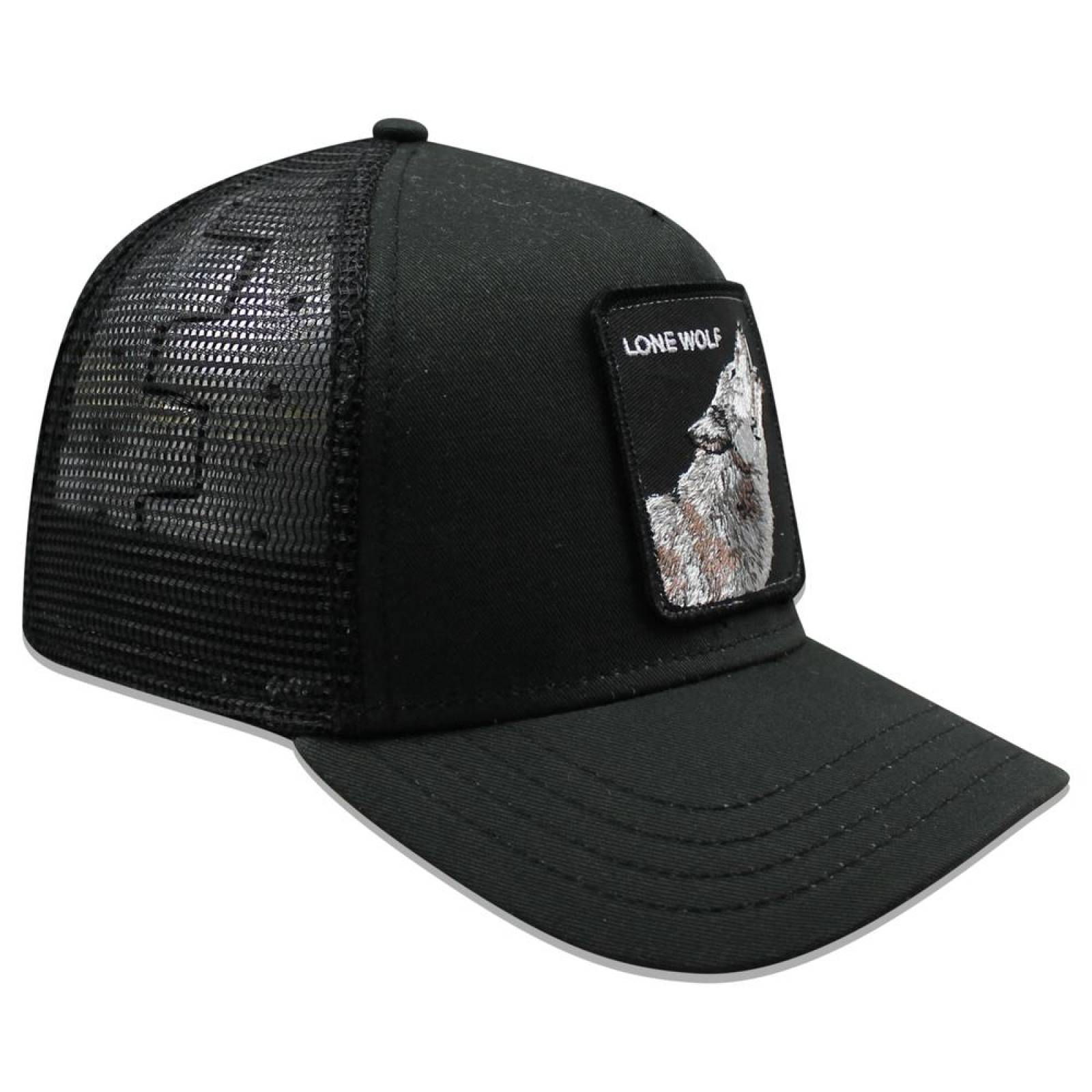 Gorra Goorin Bros Trucker Moon Lover Lobo 1010556 Negro 