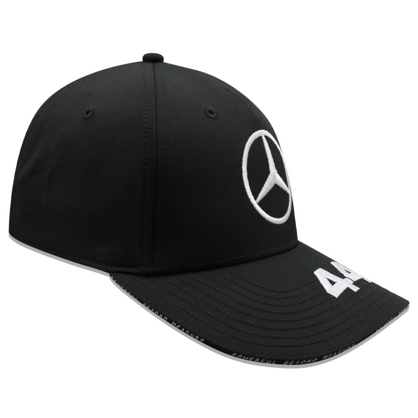 Gorra Mercedes Benz Curva Lewis Hamilton 44 Petronas Negro 