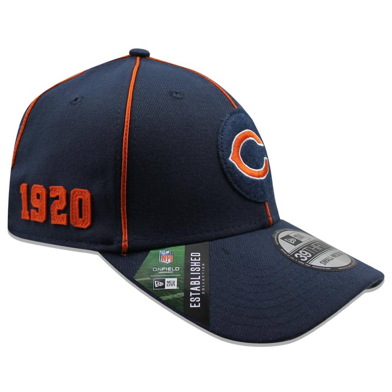 Gorra New Era 39 Thirty NFL Bears Sideline Established Home Azul Marino 
