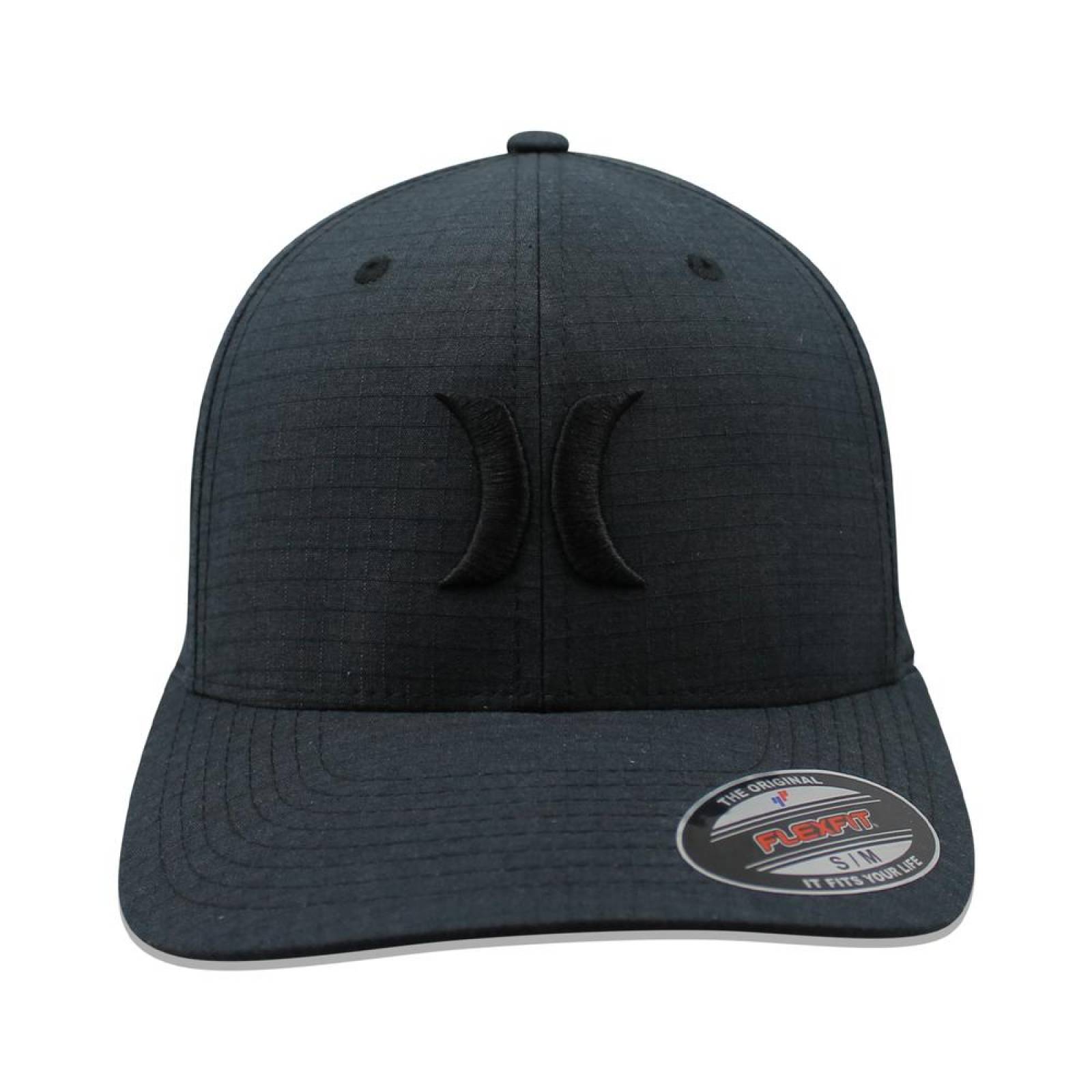 Gorra Hurley Flex Fit Black Textures Gris Oscuro-S/M 