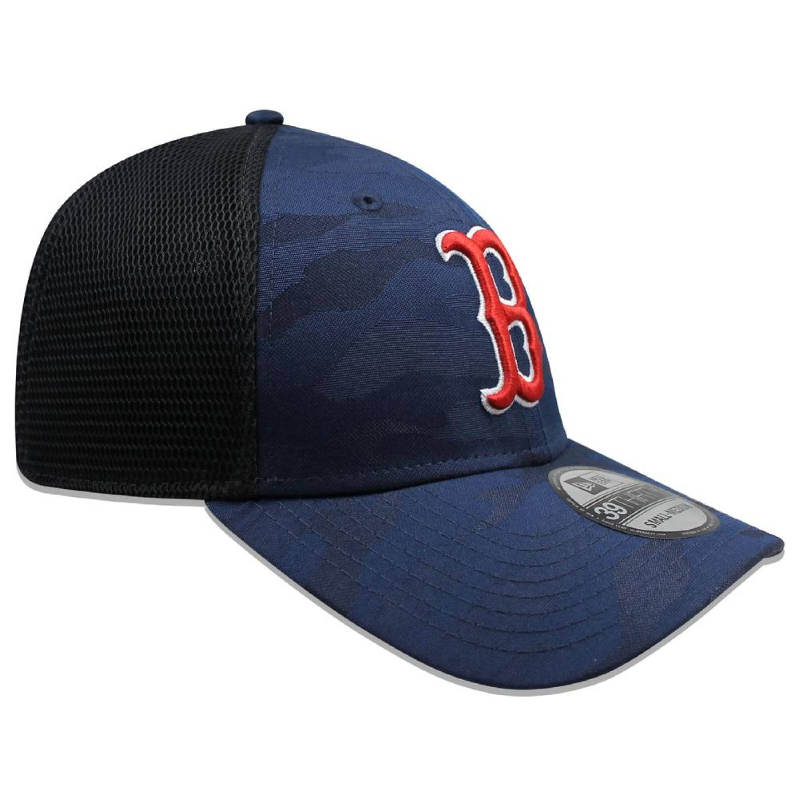 Gorra New Era 39 Thirty MLB Red Sox Camo Front Azul Marino 