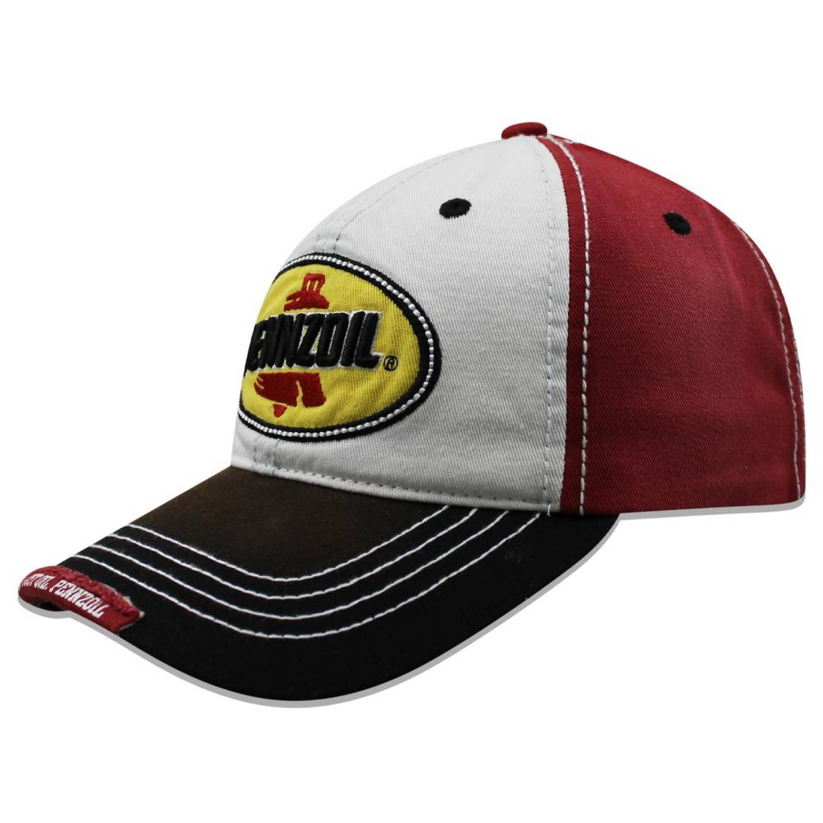 Gorra Concept One Pennzoil Distressed Blanco/Rojo 