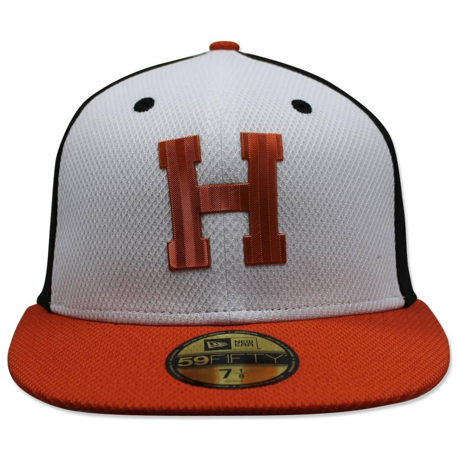 Gorra New Era 5950 LMP Naranjeros Liquid Chrome Blanco/Naranja 