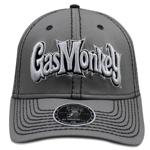 Gorra Gas Monkey Flex Logo Fifted Gris-S/M 