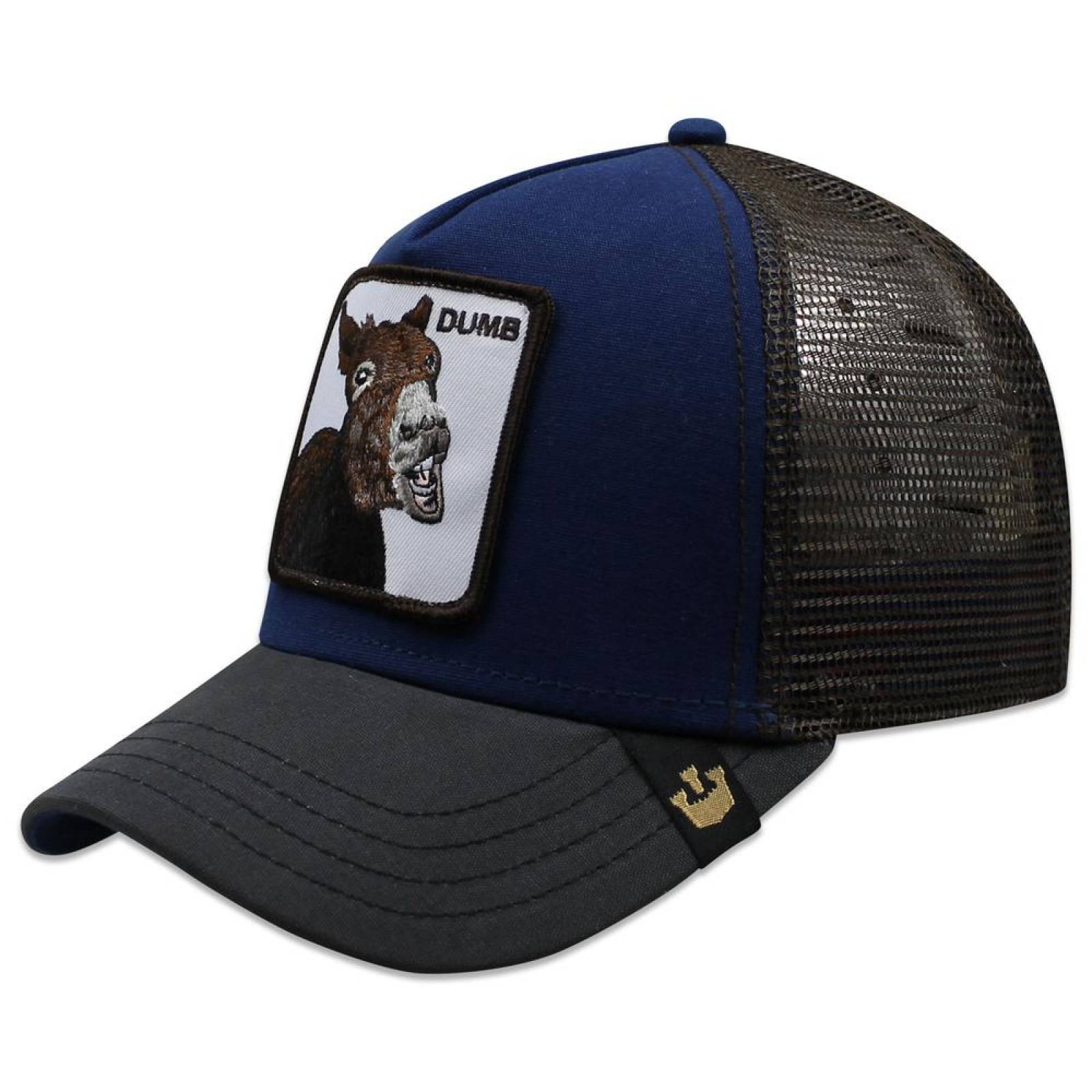 Gorra Goorin Bros Trucker Dumbas Burro Azul Rey 