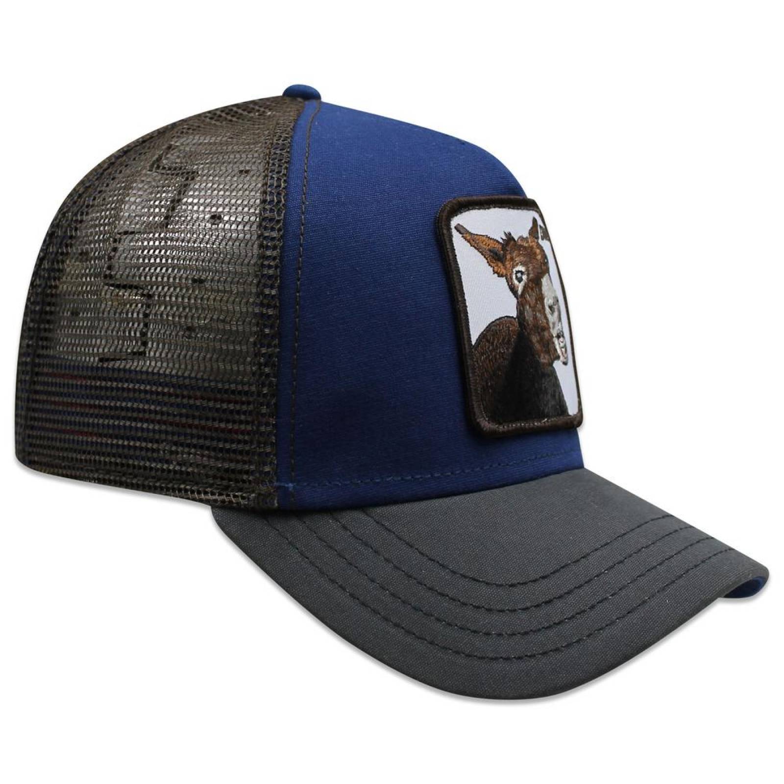 Gorra Goorin Bros Trucker Dumbas Burro Azul Rey 