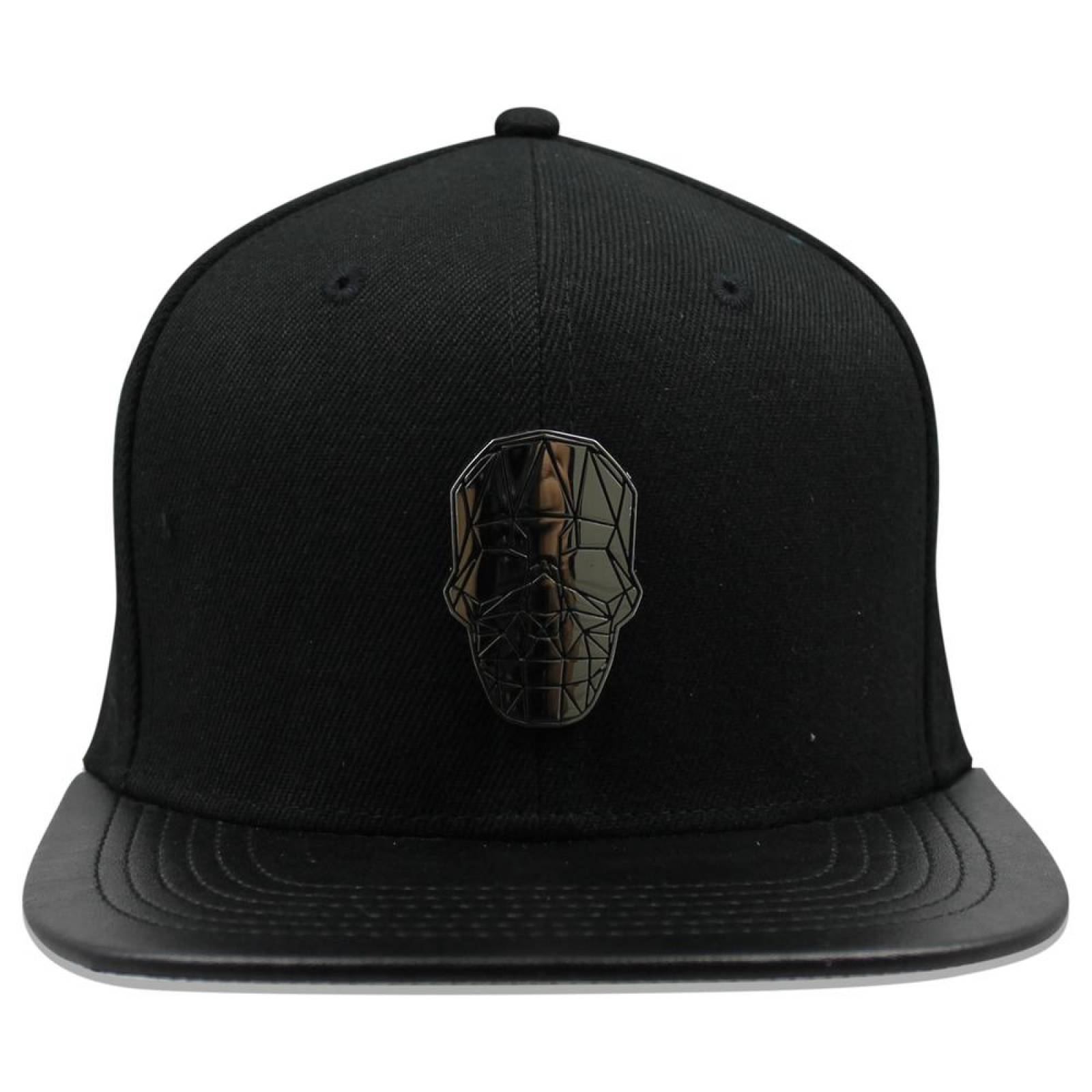Gorra Malandro Gr11simt Calavera Metal Negro 
