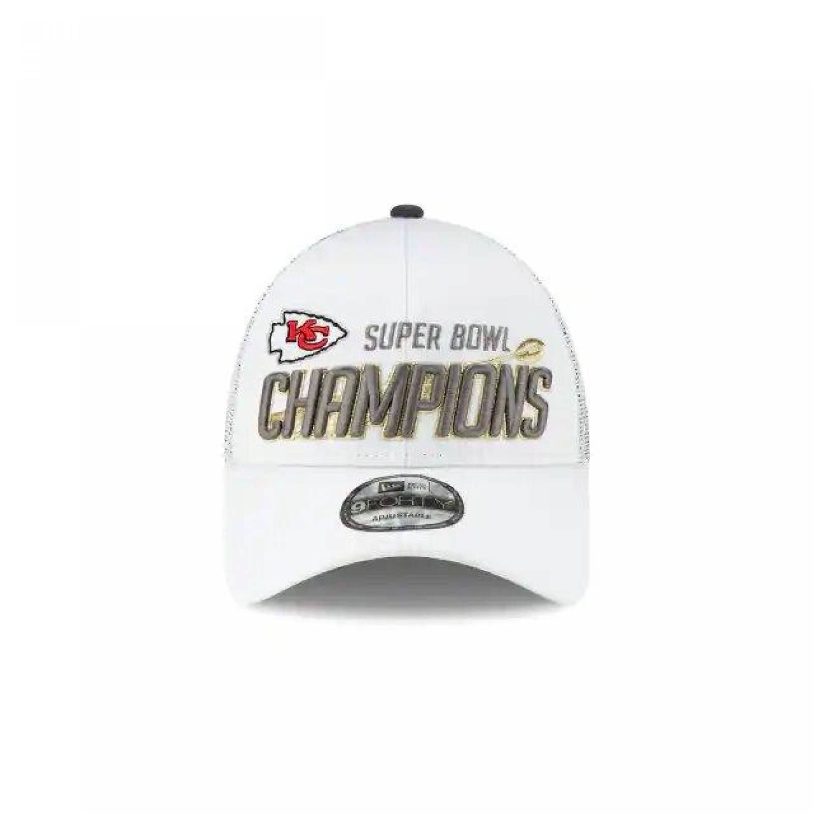 Gorra New Era 9 Forty NFL Chiefs Campeón Super Bowl LIV Blanco 