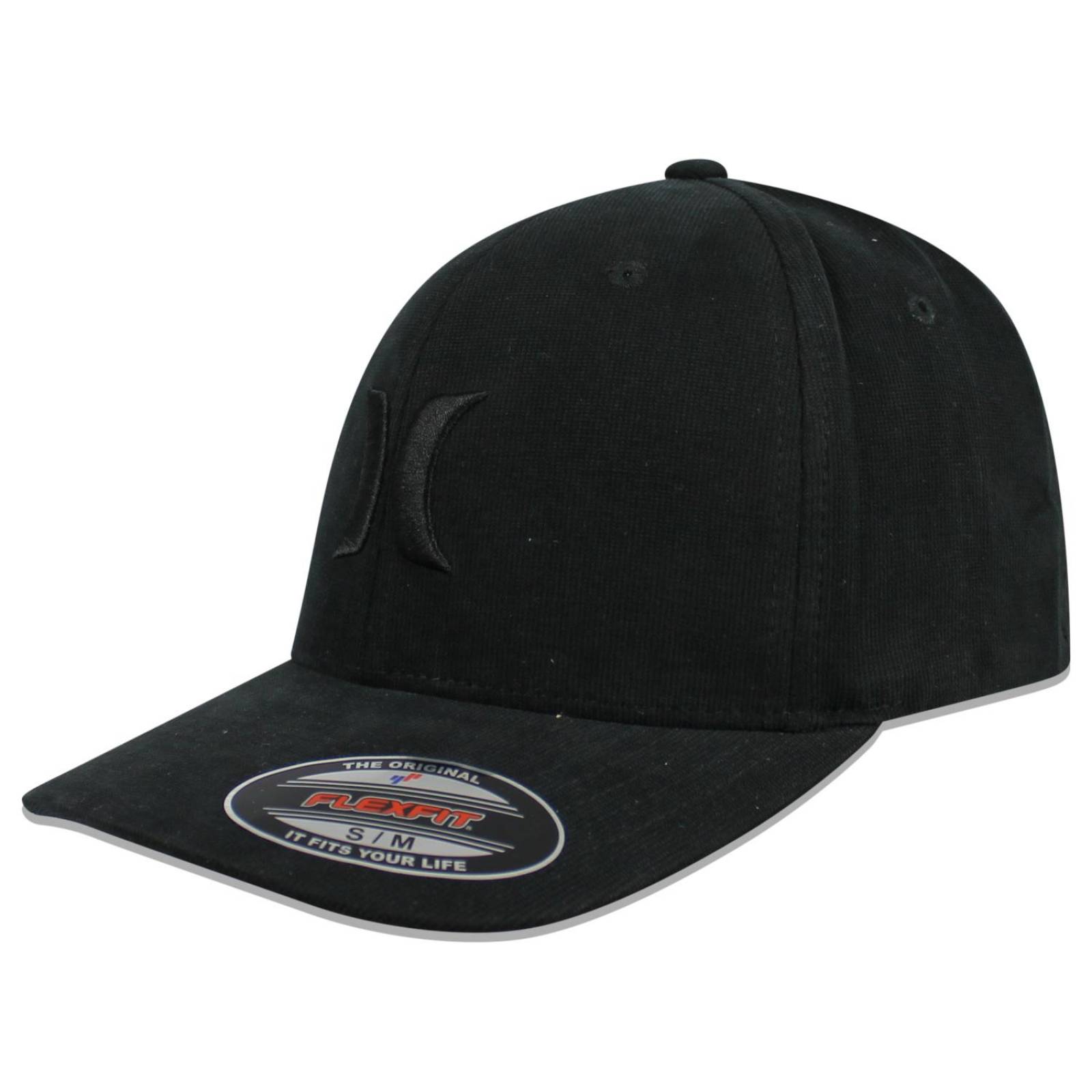 Gorra Hurley Flex Fit Black Textures Negro 