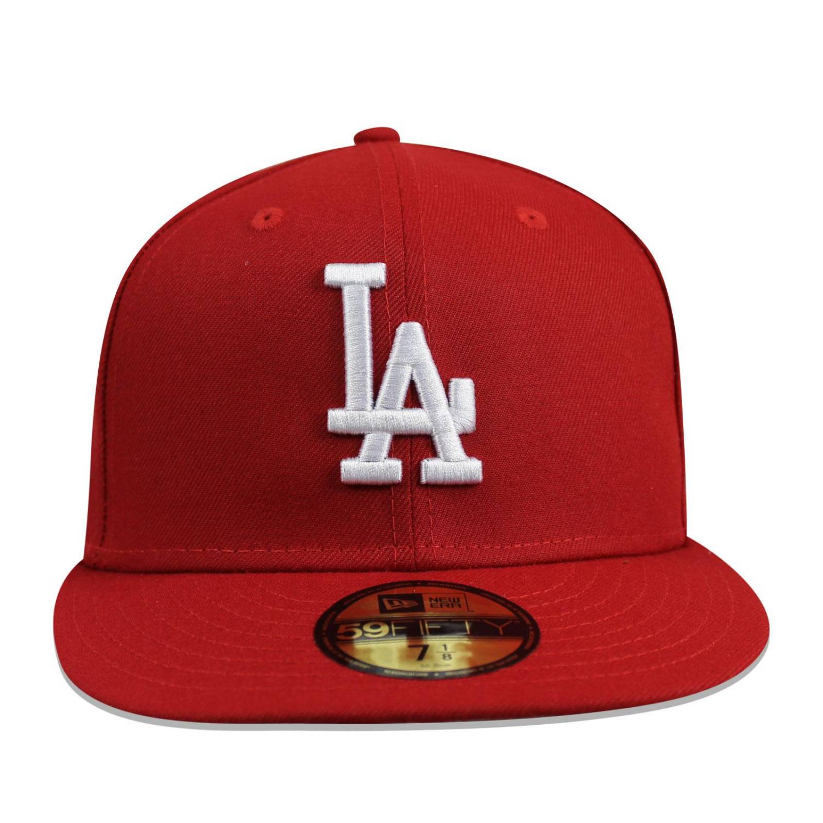 Gorra New Era 59 Fifty MLB Dodgers Basic Rojo/Logo Blanco 