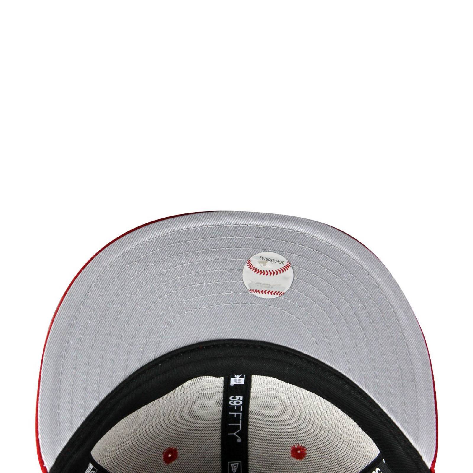 Gorra New Era 59 Fifty MLB Dodgers Basic Rojo/Logo Blanco 