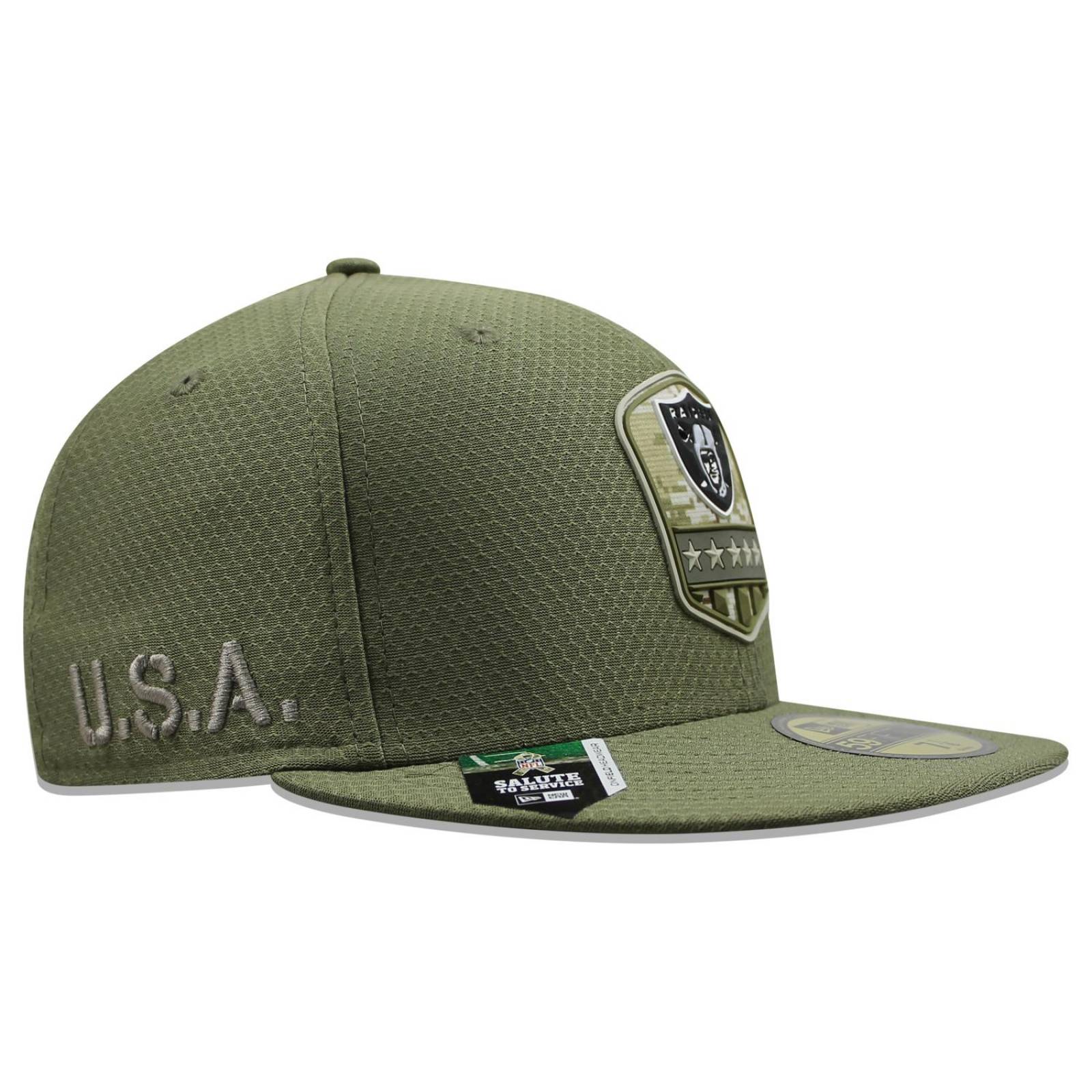 Gorra New Era 59 Fifty NFL Raiders Salute To Service Verde 