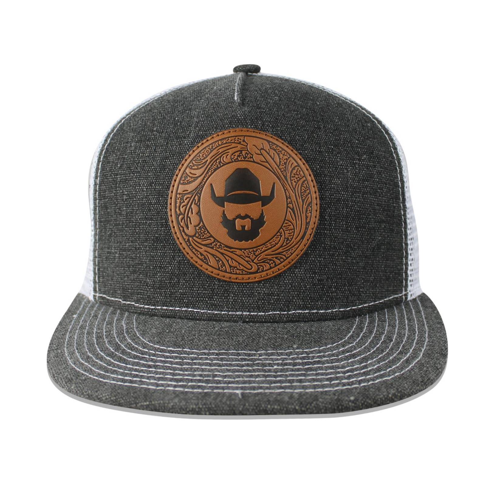 Gorra Barba Norteña Snapback Trucker Ganadero Cincelado Mezclilla Unitalla 