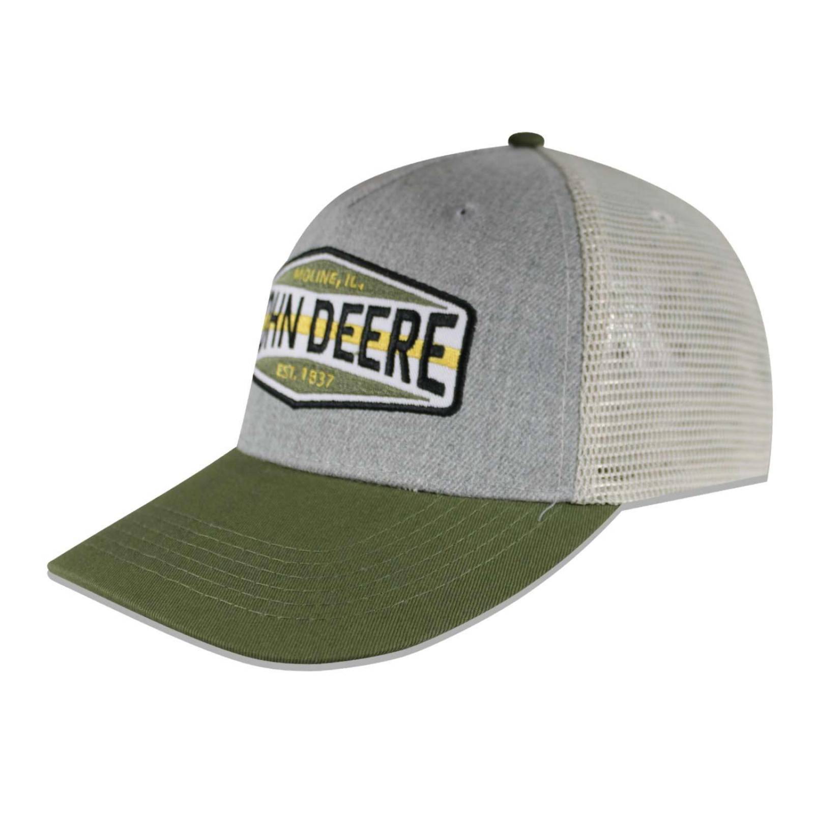 GORRA JOHN DEERE CHARCOAL AND GRAY MESH UNITALLA