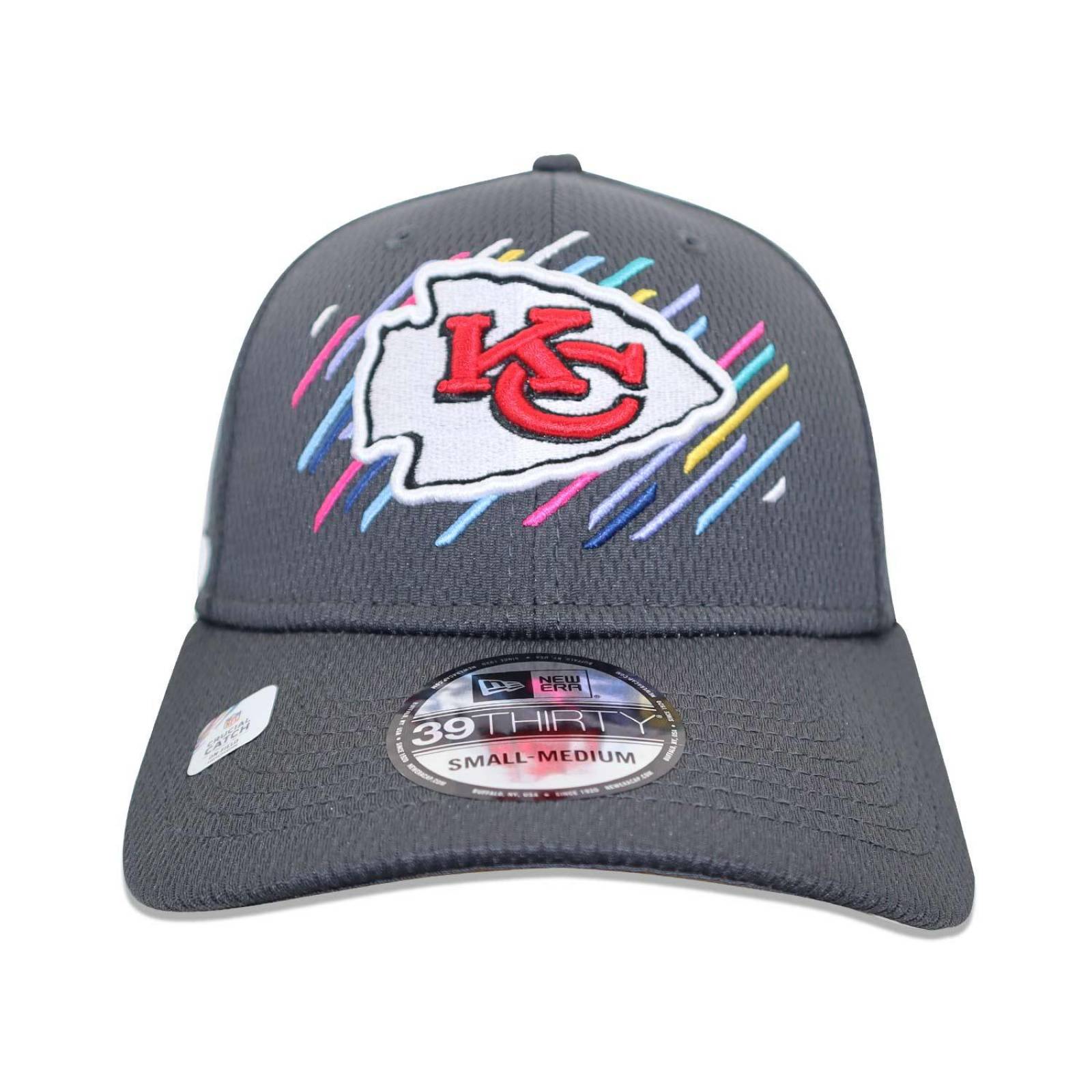 Gorra New Era 39 Thirty NFL Chiefs Crucial Catch 2021 Gris 