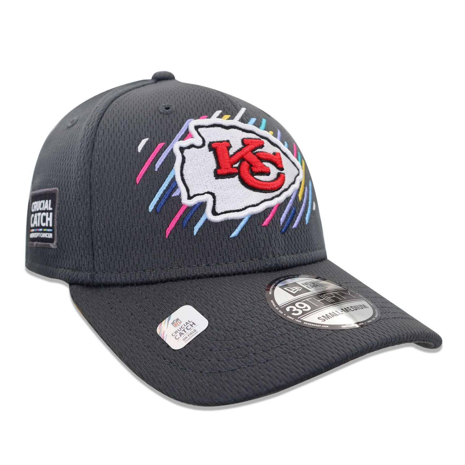 Gorra New Era 39 Thirty NFL Chiefs Crucial Catch 2021 Gris 