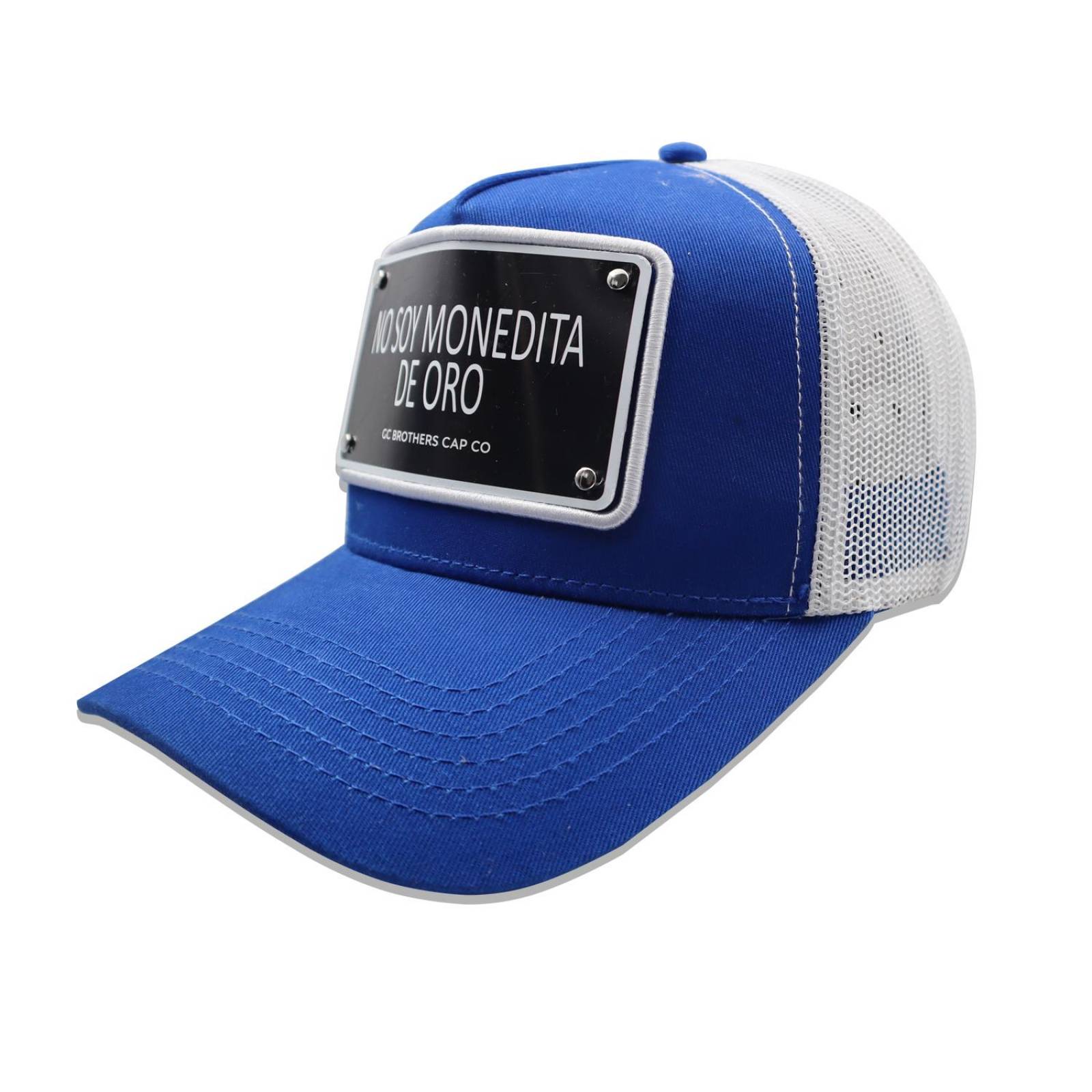Gorra GC Brothers No Soy Monedita de Oro Azul/Blanco Unitalla 