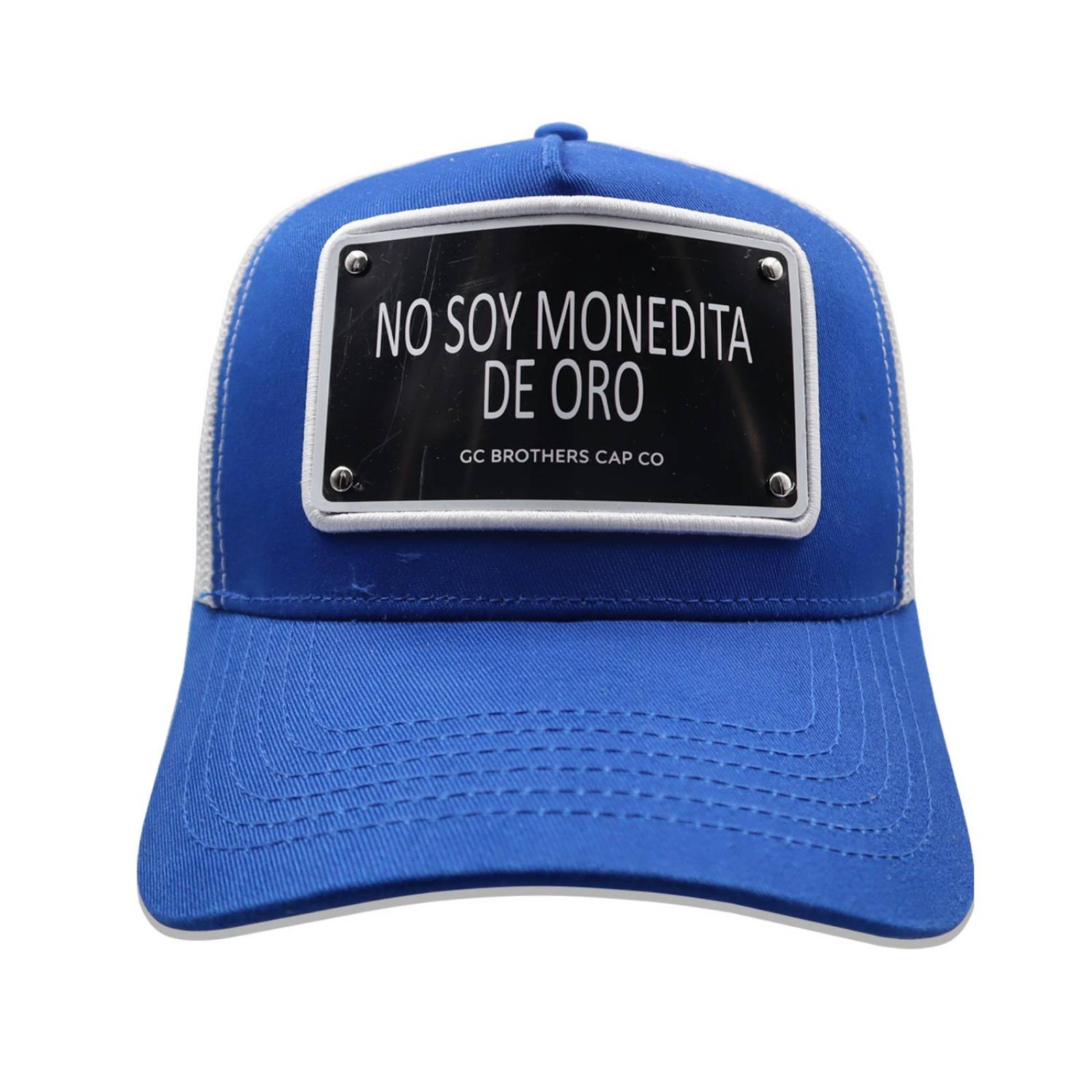 Gorra GC Brothers No Soy Monedita de Oro Azul/Blanco Unitalla 
