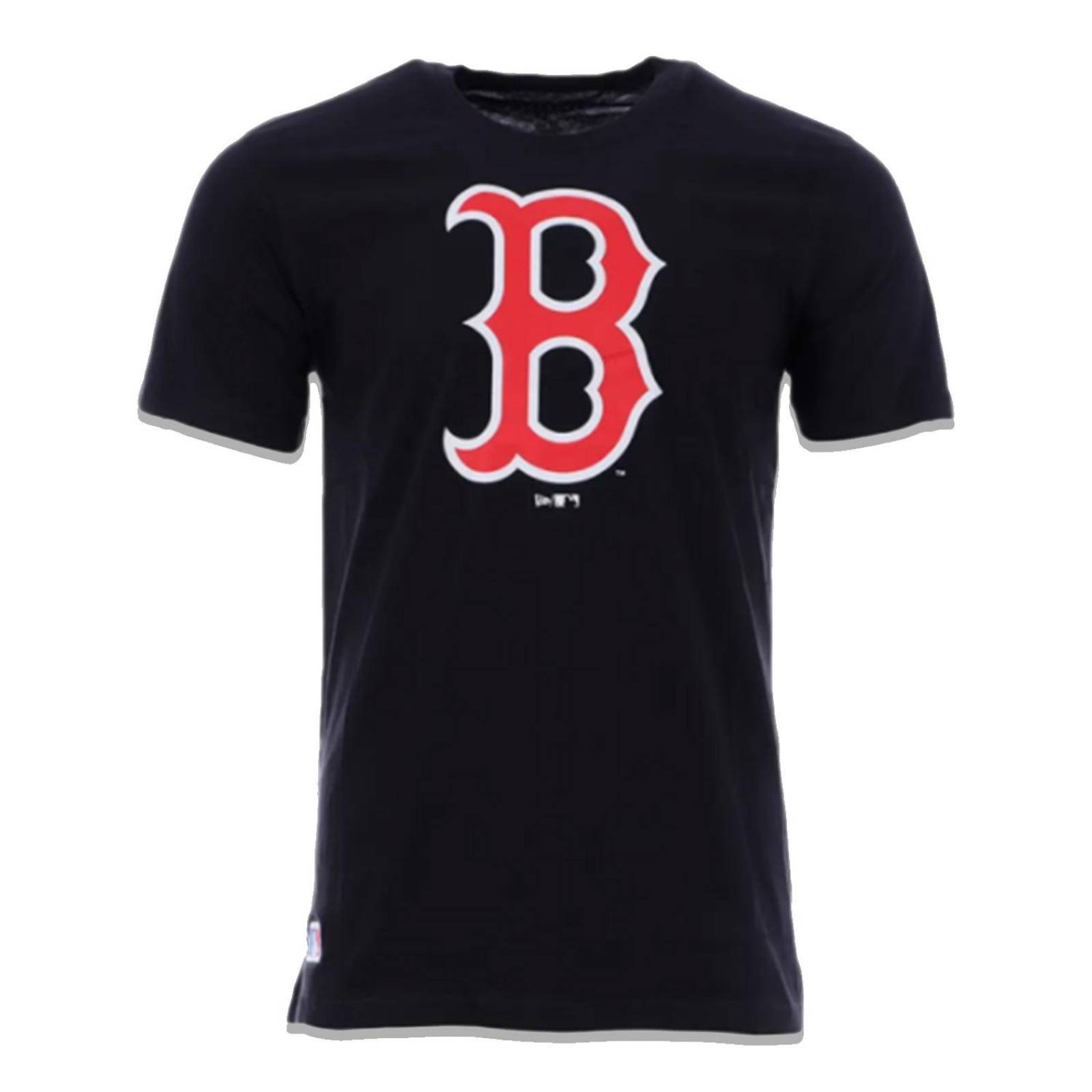 Playera New Era MLB Red Sox Azul Logo B Azul Marino Negro