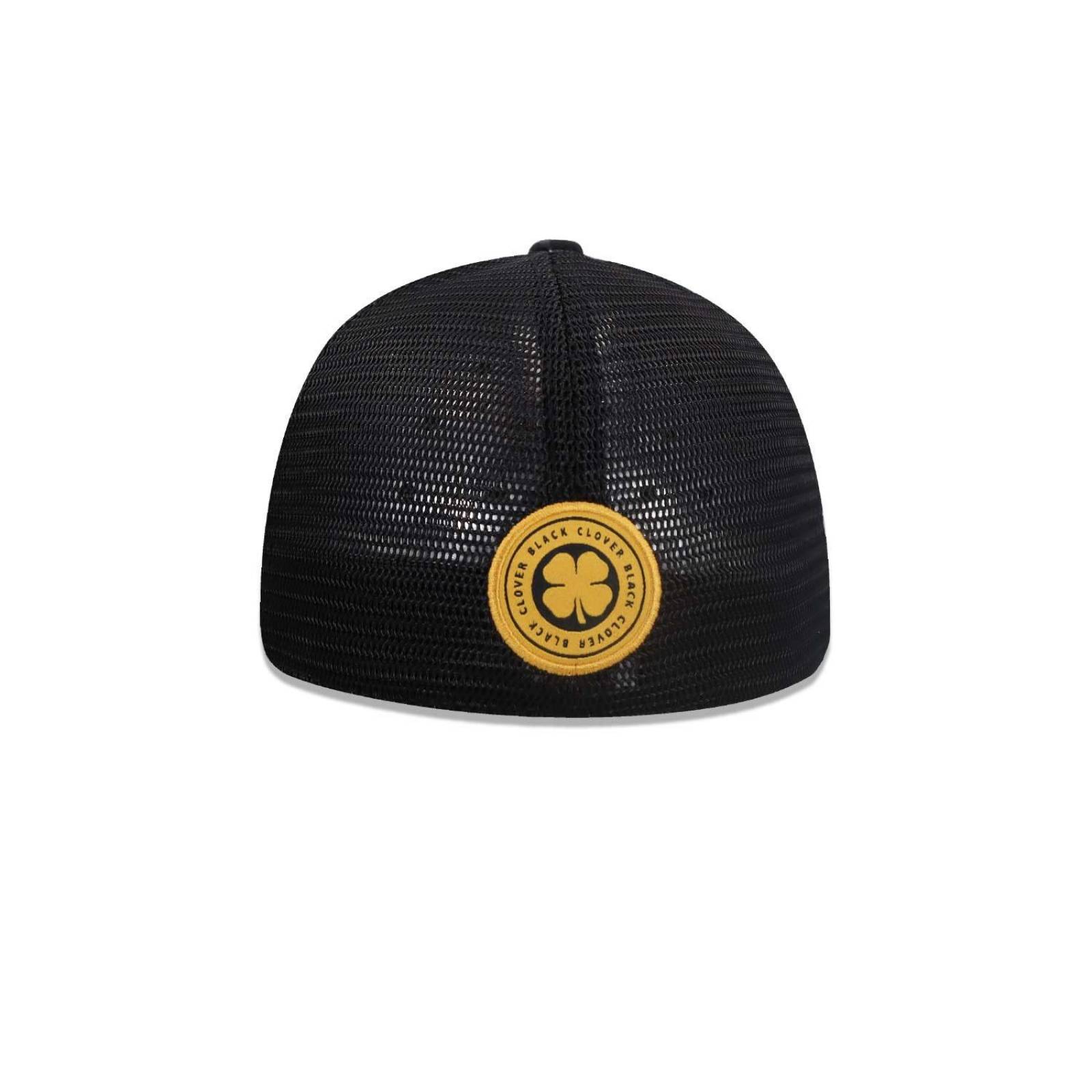 Gorra Black Clover Lucky Mesh Mango Logo Naranja Negro CH/M