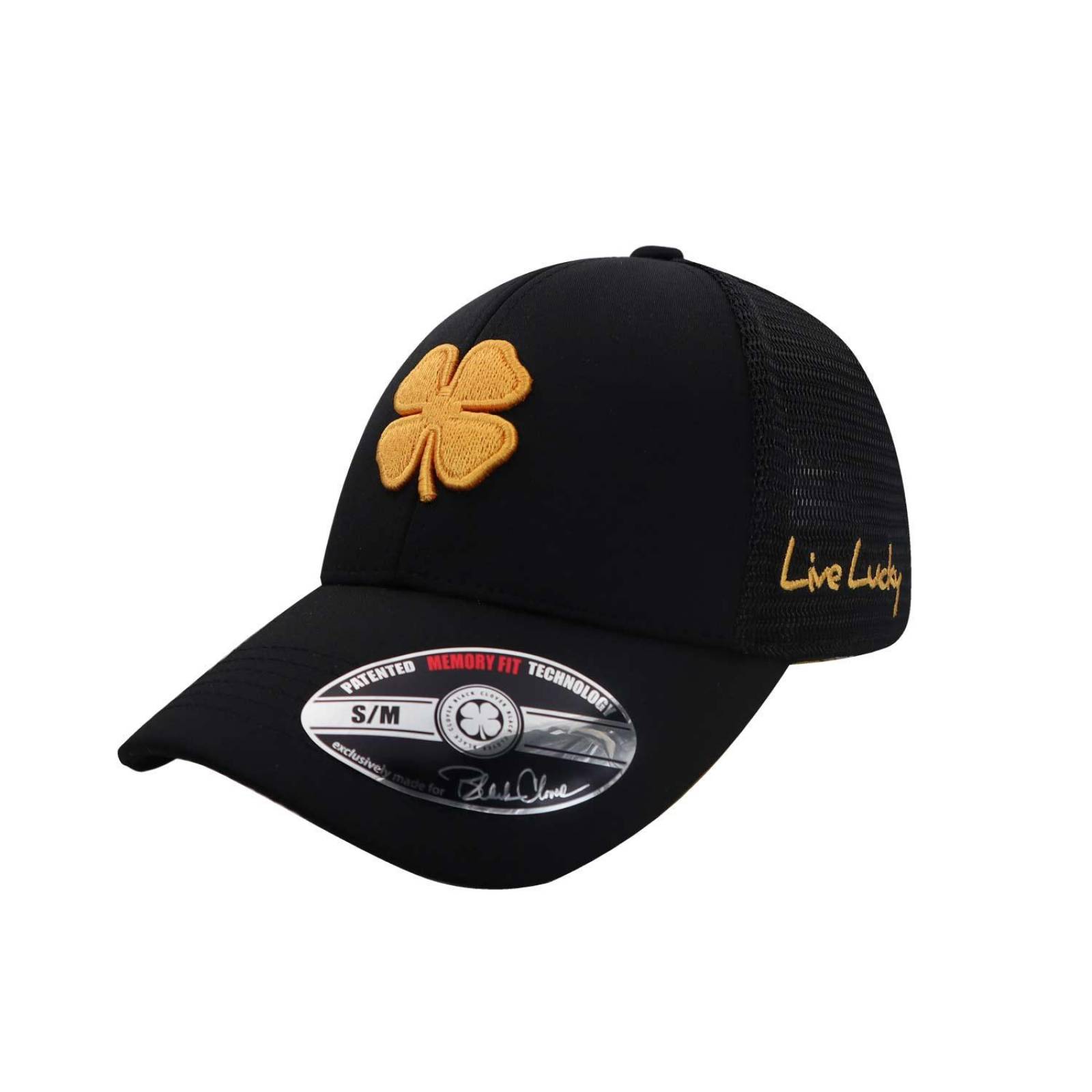 Gorra Black Clover Lucky Mesh Mango Logo Naranja Negro G/XG