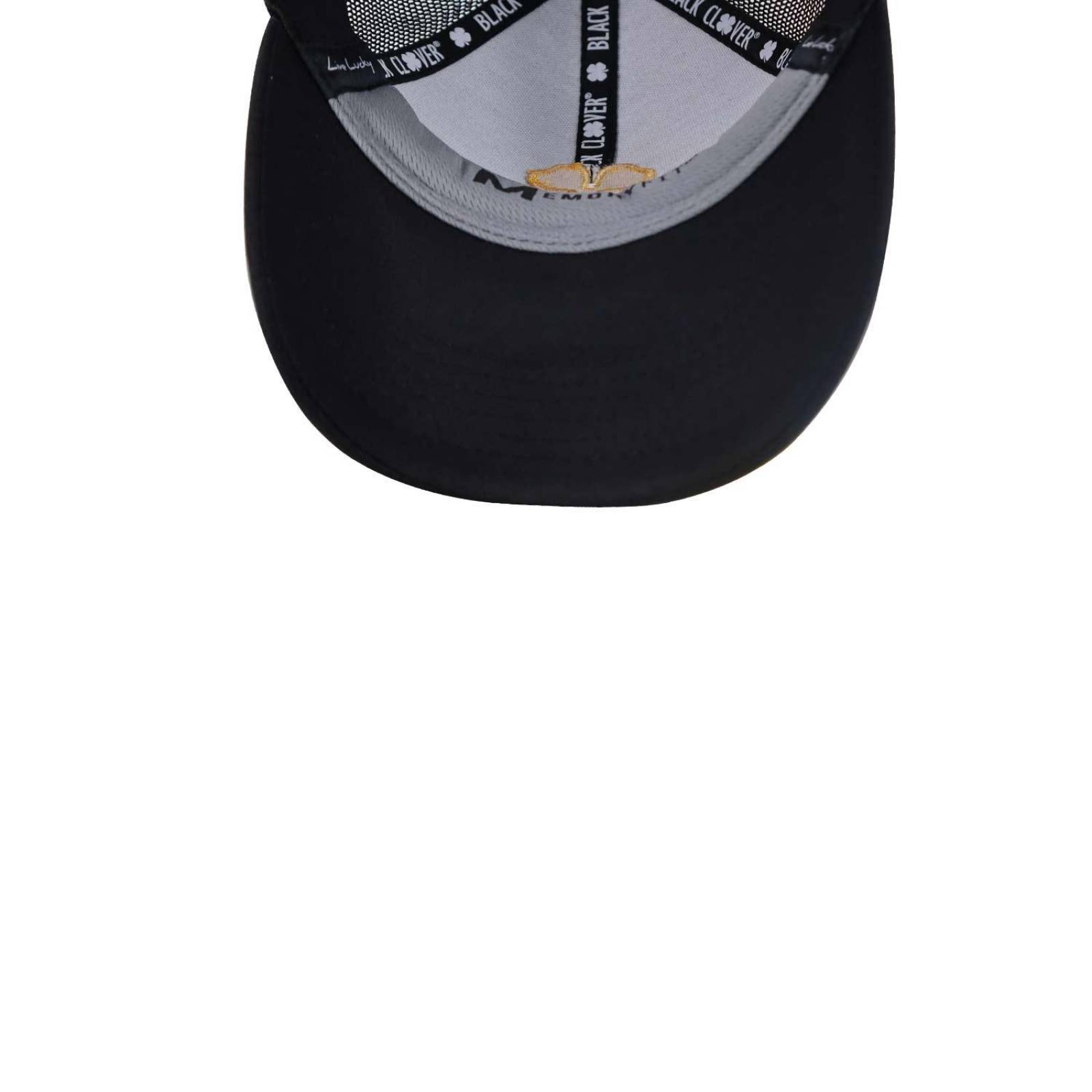 Gorra Black Clover Lucky Mesh Mango Logo Naranja Negro G/XG