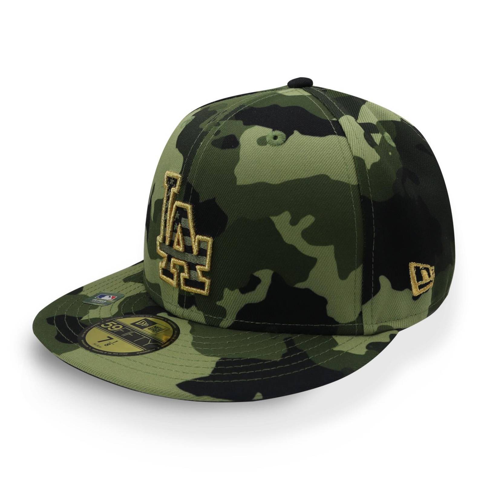 Gorra New Era 59 Fifty MLB 2022 Armed Forces Day Dodgers Camo 7 3/8 Verde