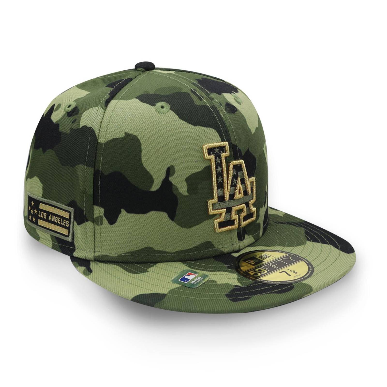 Gorra New Era 59 Fifty MLB 2022 Armed Forces Day Dodgers Camo 7 3/8 Verde
