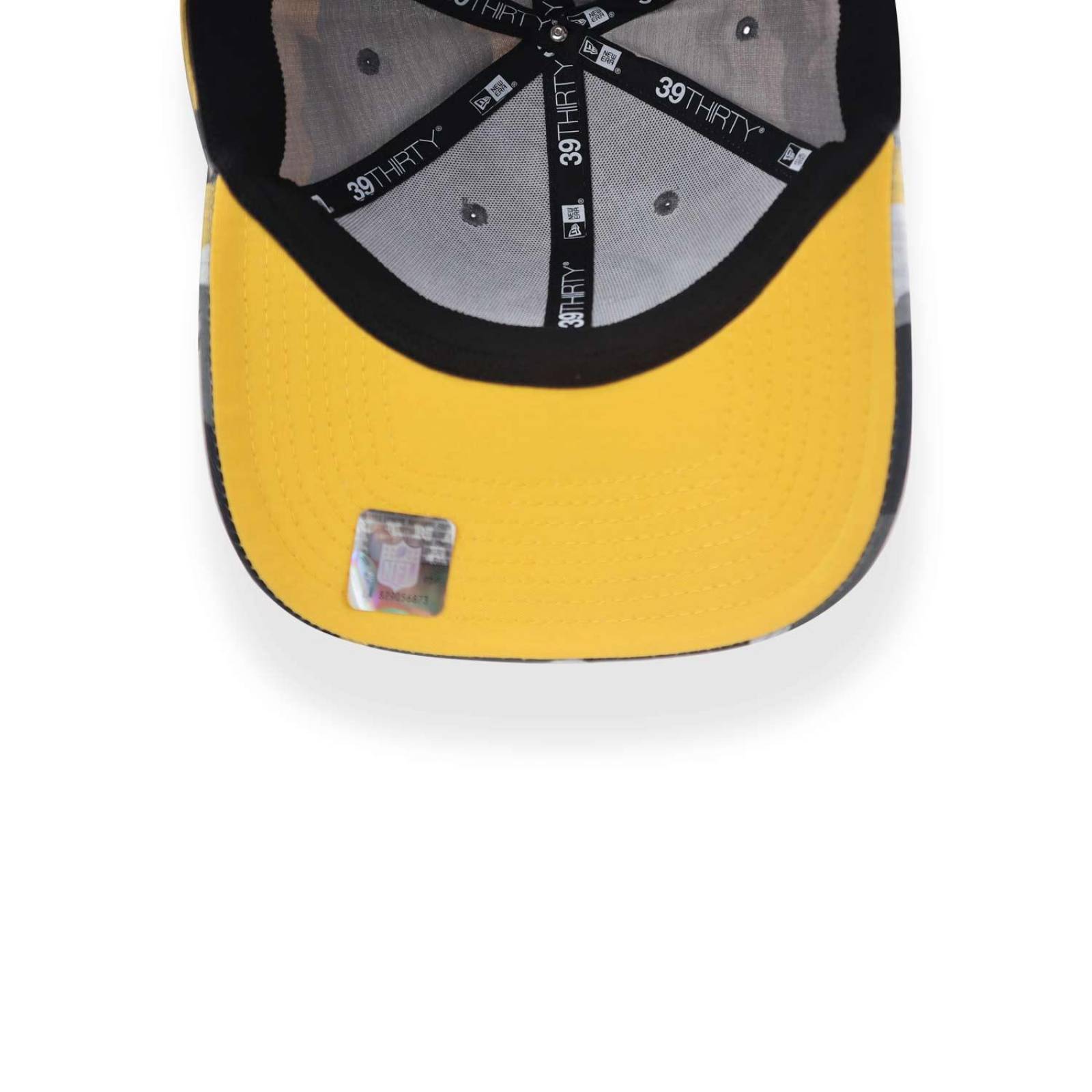 Gorra New Era 39 Thirty NFL 22 Train Steelers Camo Amarillo G/XG