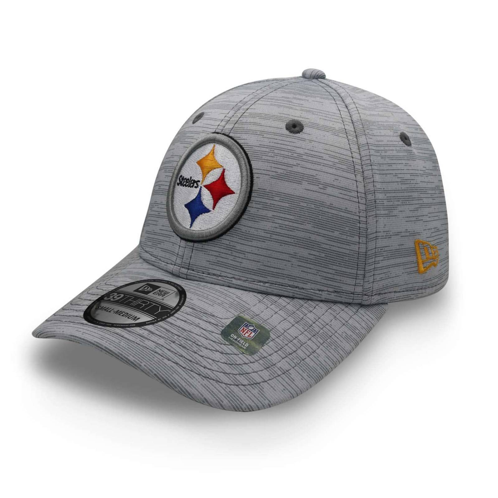 Gorra New Era 39 Thirty NFL 22 Train Coach Steelers Gris CH/M