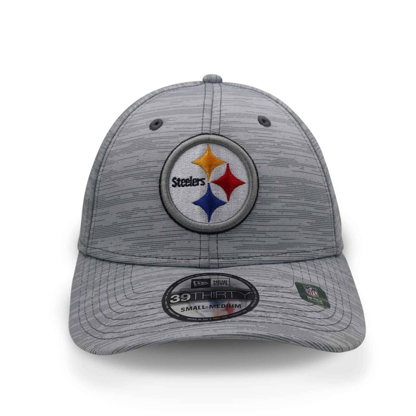 Gorra New Era 39 Thirty NFL 22 Train Coach Steelers Gris CH/M