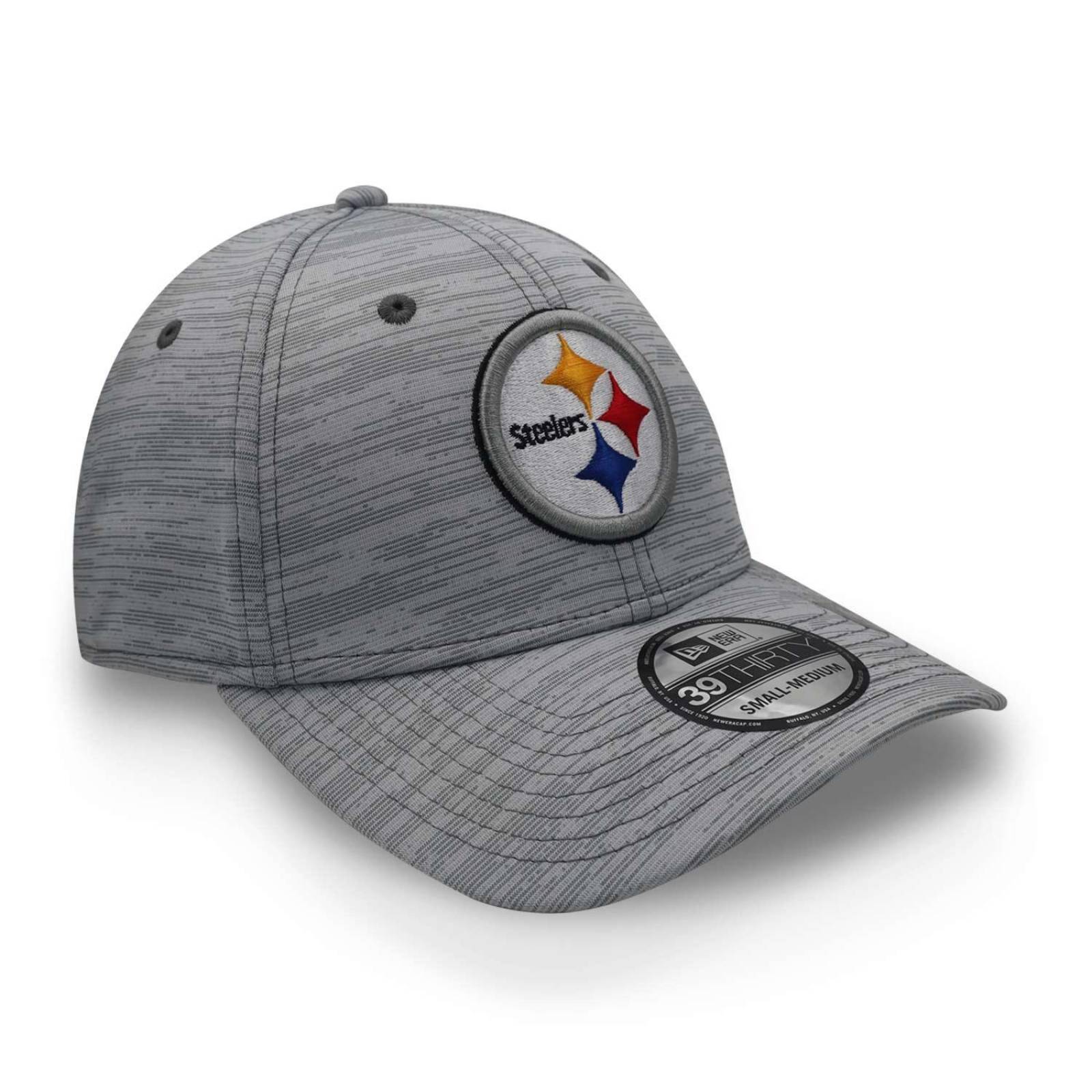 Gorra New Era 39 Thirty NFL 22 Train Coach Steelers Gris CH/M